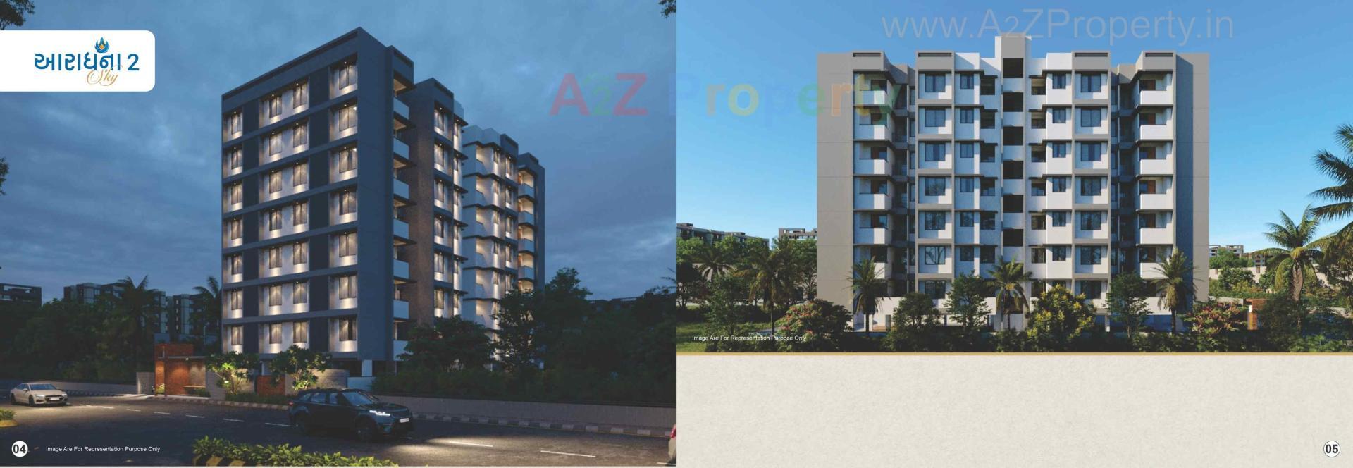 3D Elevation of real estate project Aaradhana Sky located at Vatva, Ahmedabad, Gujarat