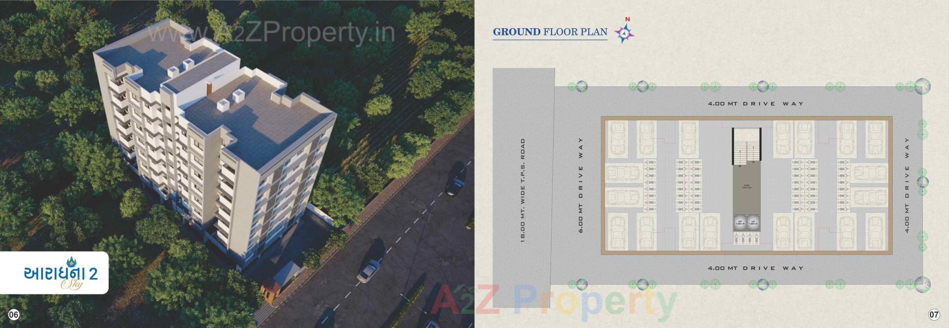 Layout of real estate project Aaradhana Sky located at Vatva, Ahmedabad, Gujarat
