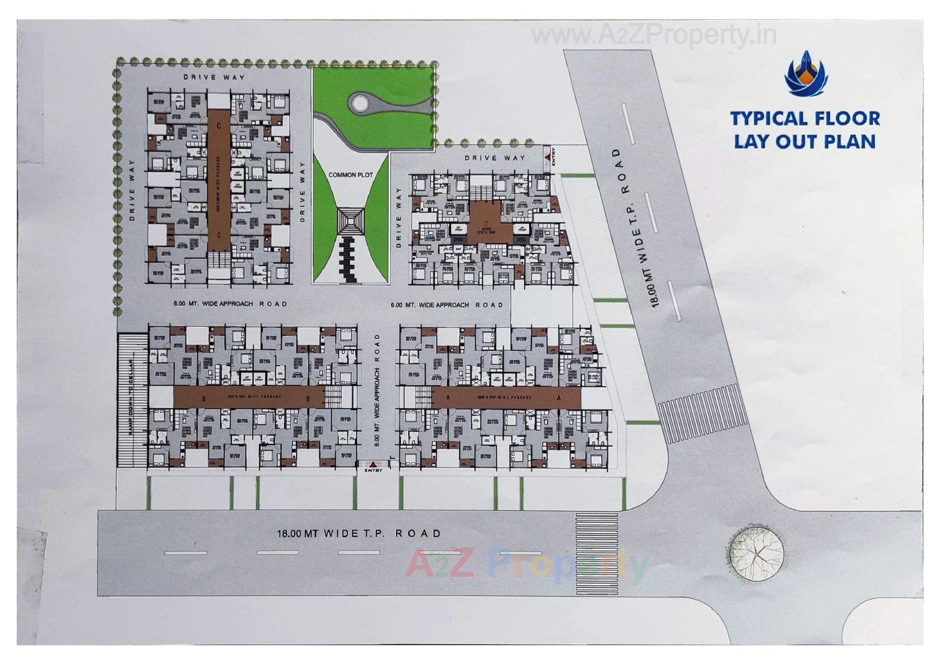 Layout of real estate project Aaradhana Sky located at Vatva, Ahmedabad, Gujarat
