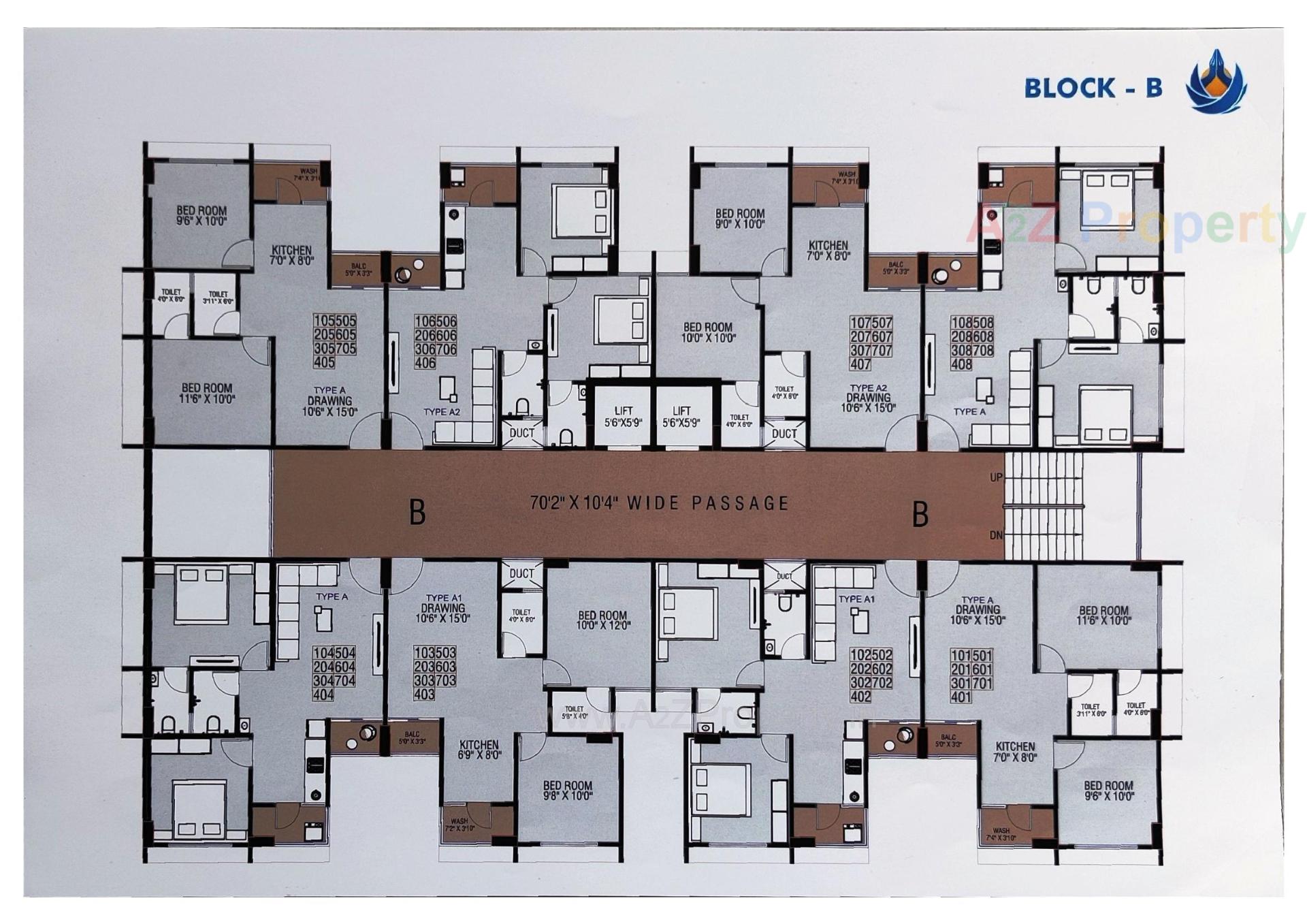 Layout of real estate project Aaradhana Sky located at Vatva, Ahmedabad, Gujarat