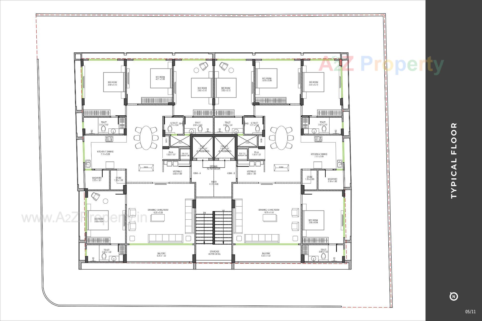 Layout of real estate project Aaradhya Elegance located at Changispur, Ahmedabad, Gujarat