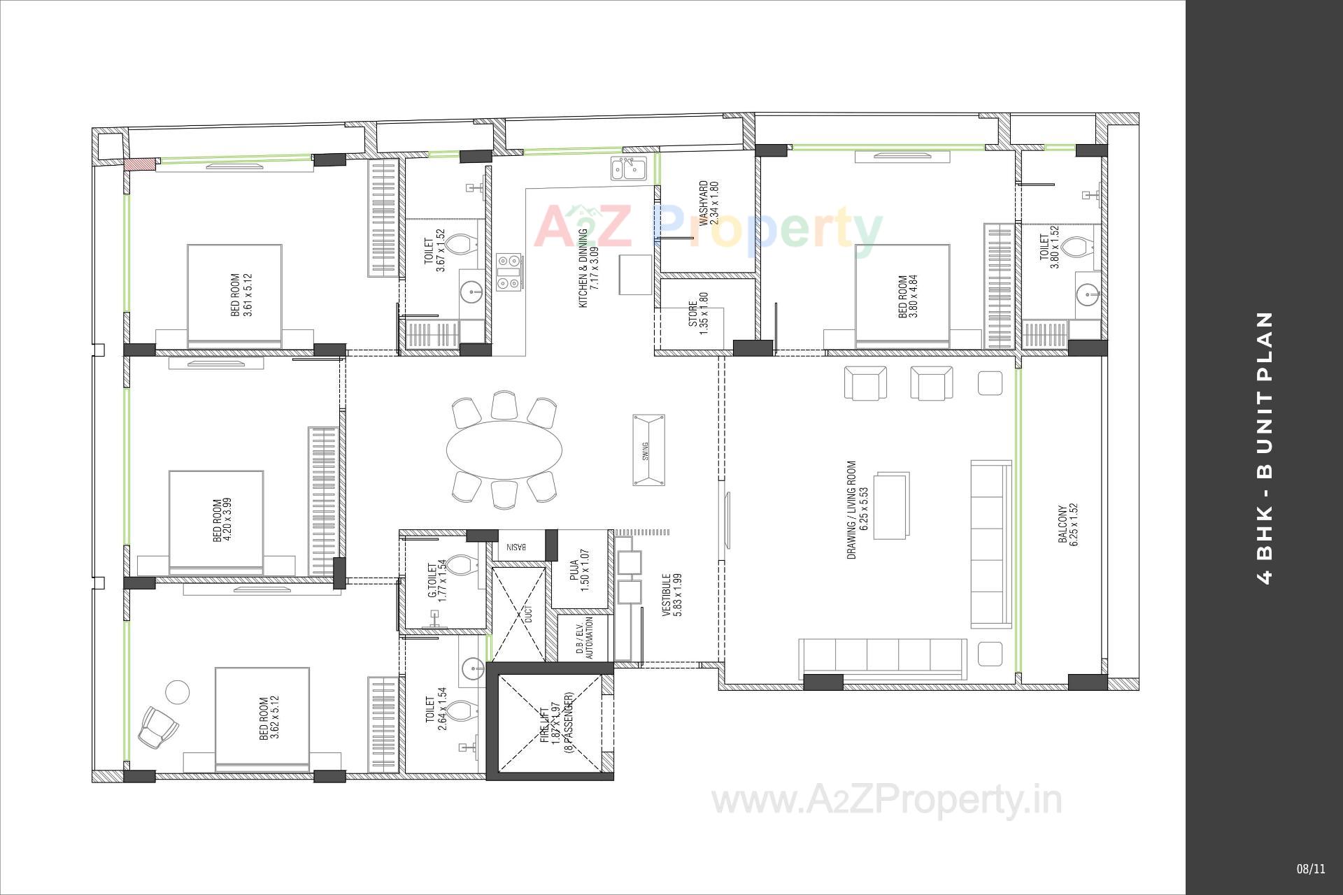 Layout of real estate project Aaradhya Elegance located at Changispur, Ahmedabad, Gujarat