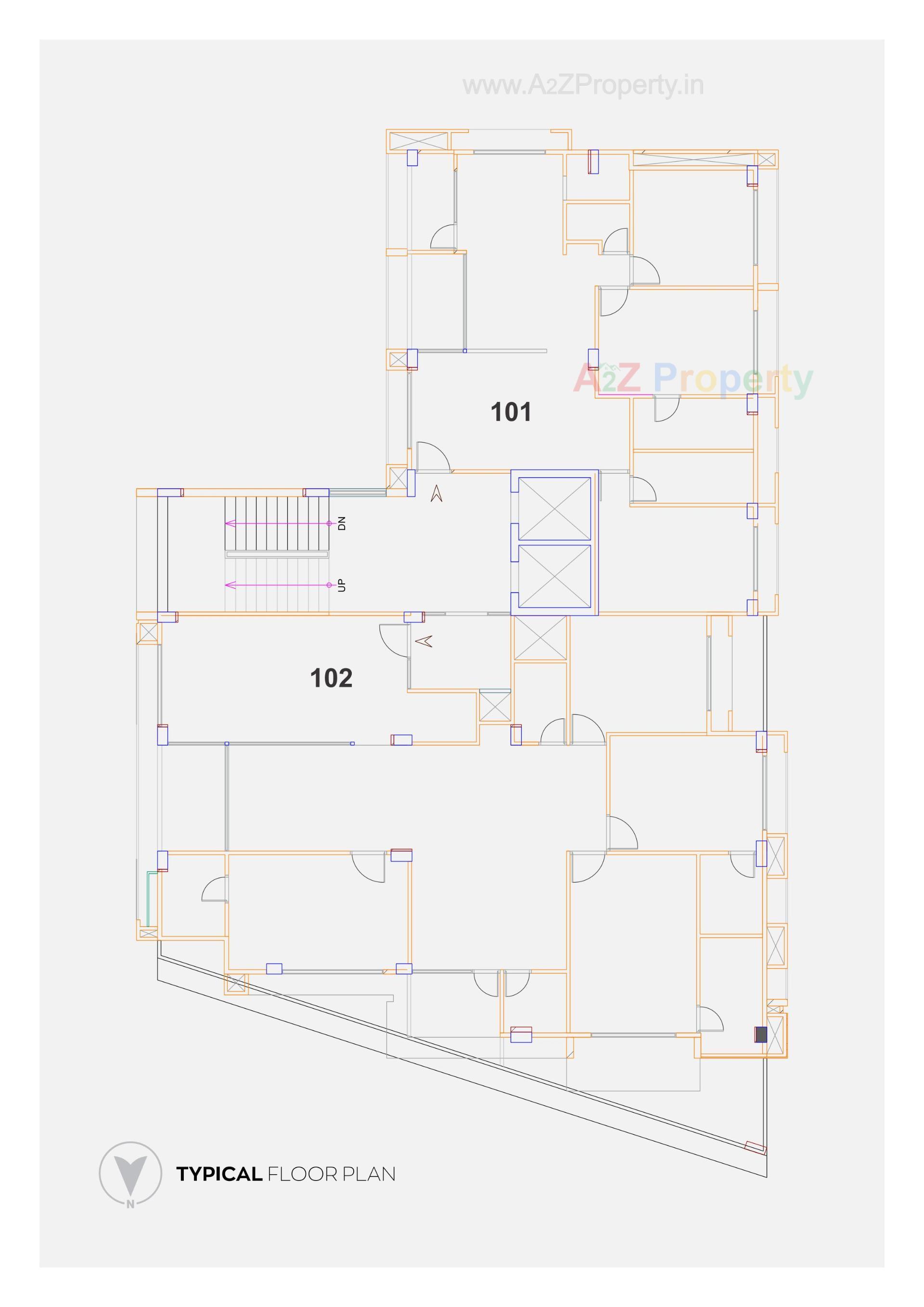 Layout of real estate project Aaradhya located at Acher, Ahmedabad, Gujarat