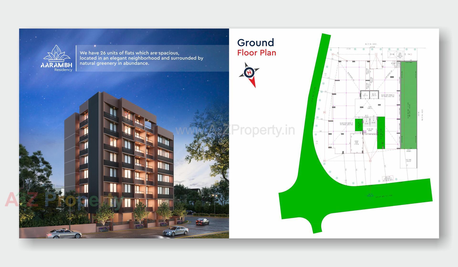 Layout of real estate project Aarambh Residency located at Vastral, Ahmedabad, Gujarat