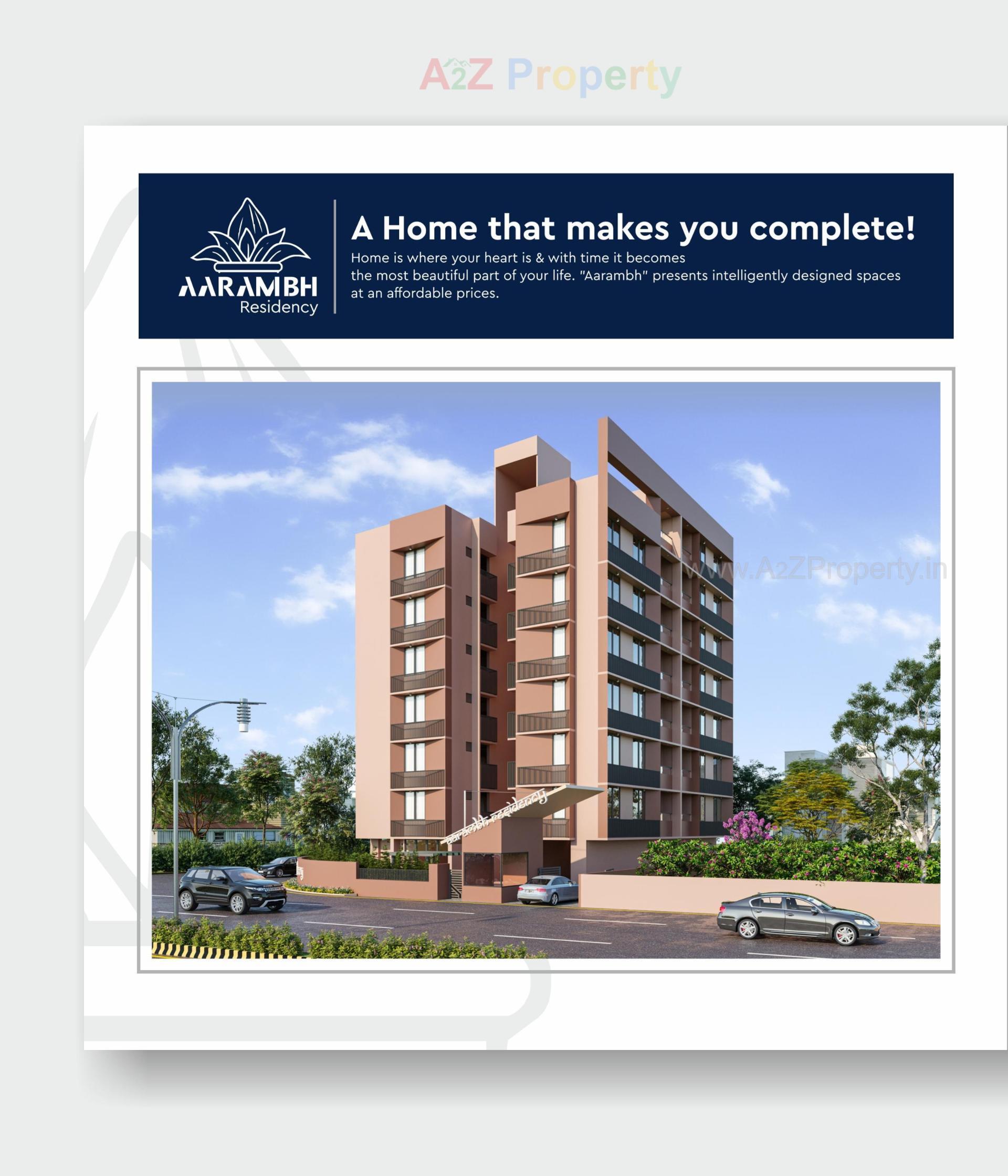3D Elevation of real estate project Aarambh Residency located at Vastral, Ahmedabad, Gujarat