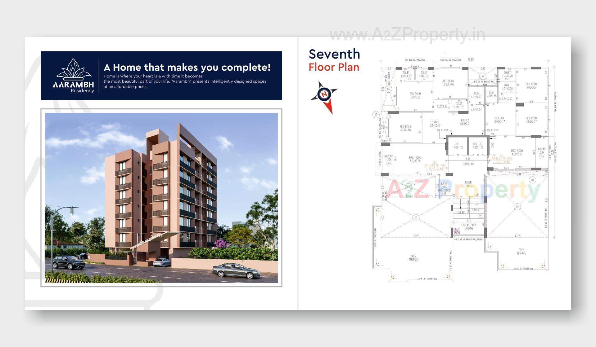 Layout of real estate project Aarambh Residency located at Vastral, Ahmedabad, Gujarat