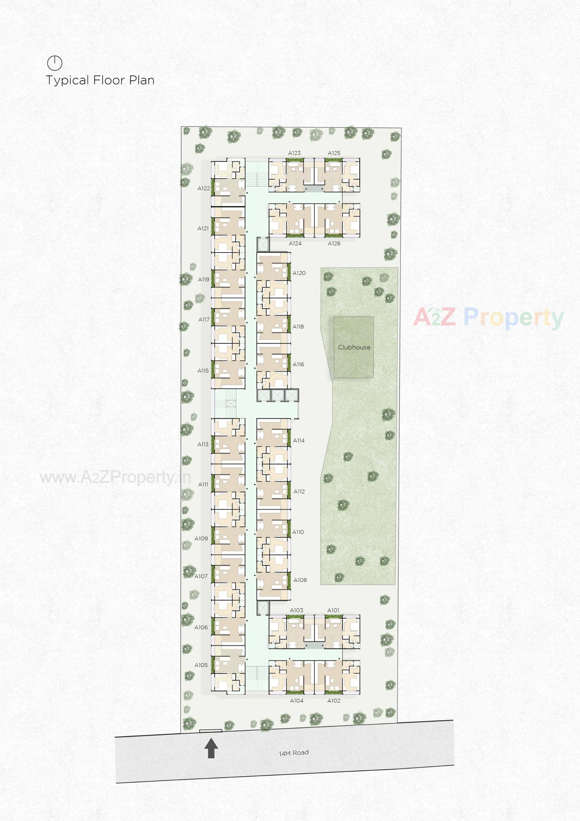 Layout of real estate project Aarambh Zest located at Chandlodia, Ahmedabad, Gujarat