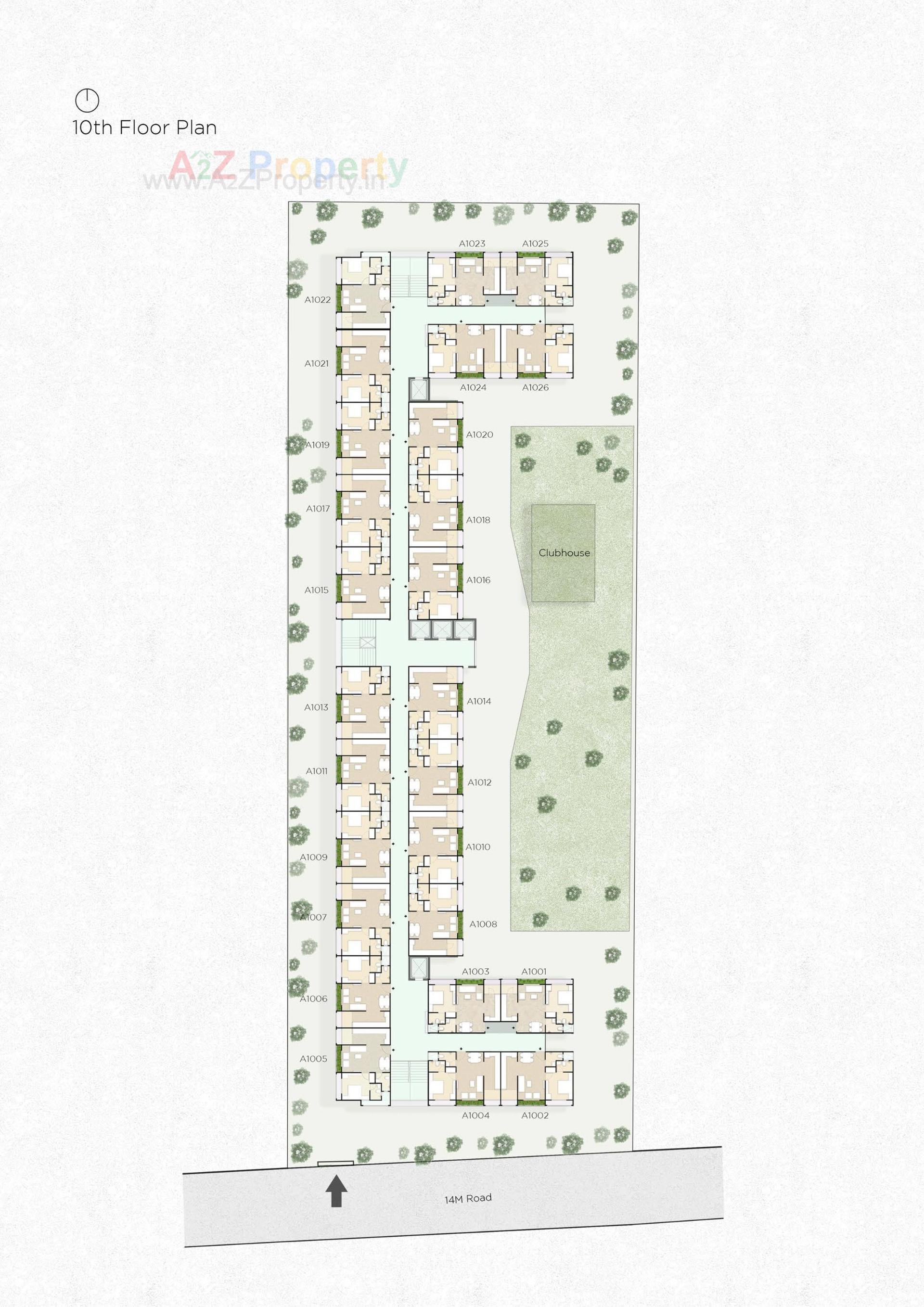 Layout of real estate project Aarambh Zest located at Chandlodia, Ahmedabad, Gujarat