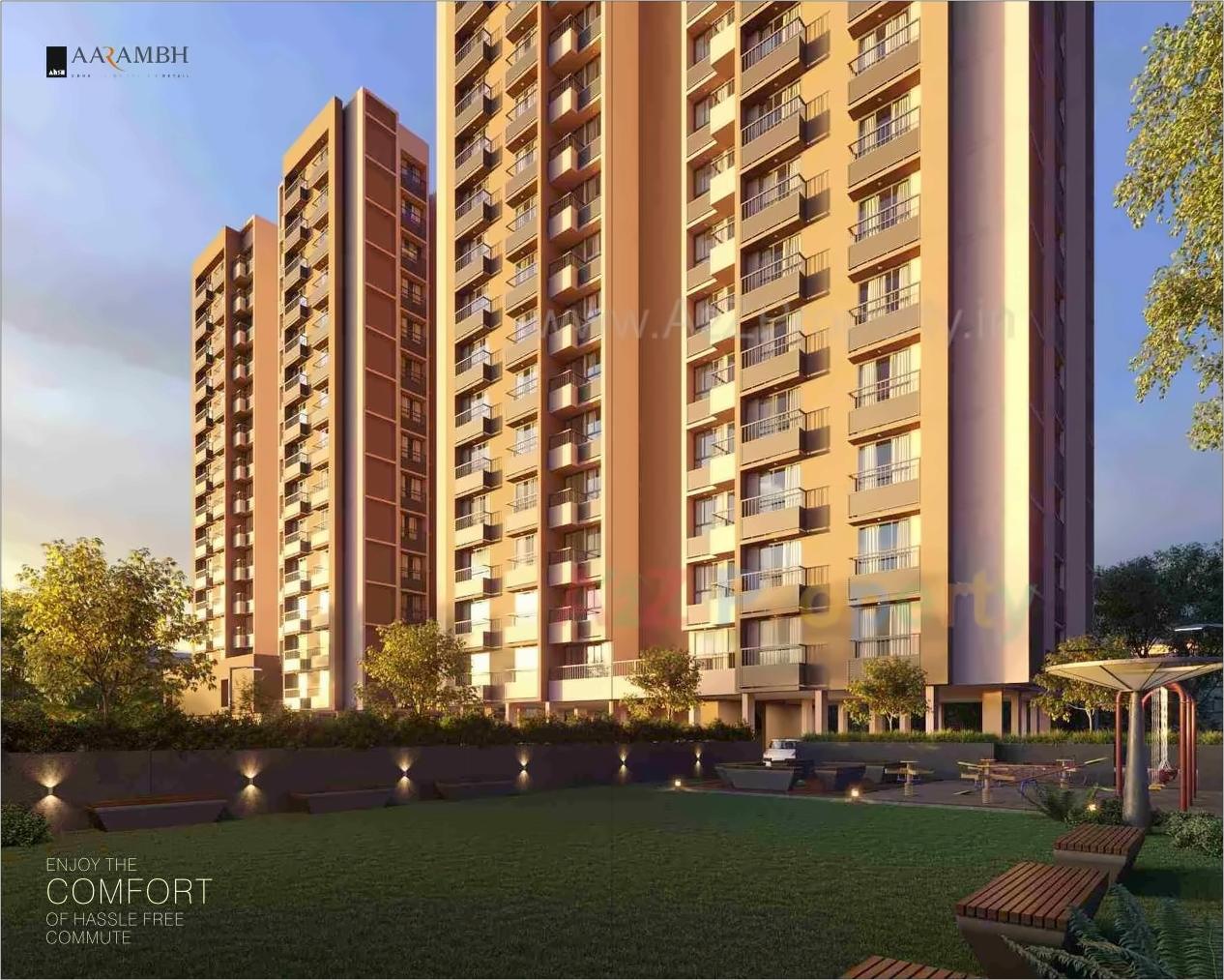 3D Elevation of real estate project Aarambh located at Ghuma, Ahmedabad, Gujarat