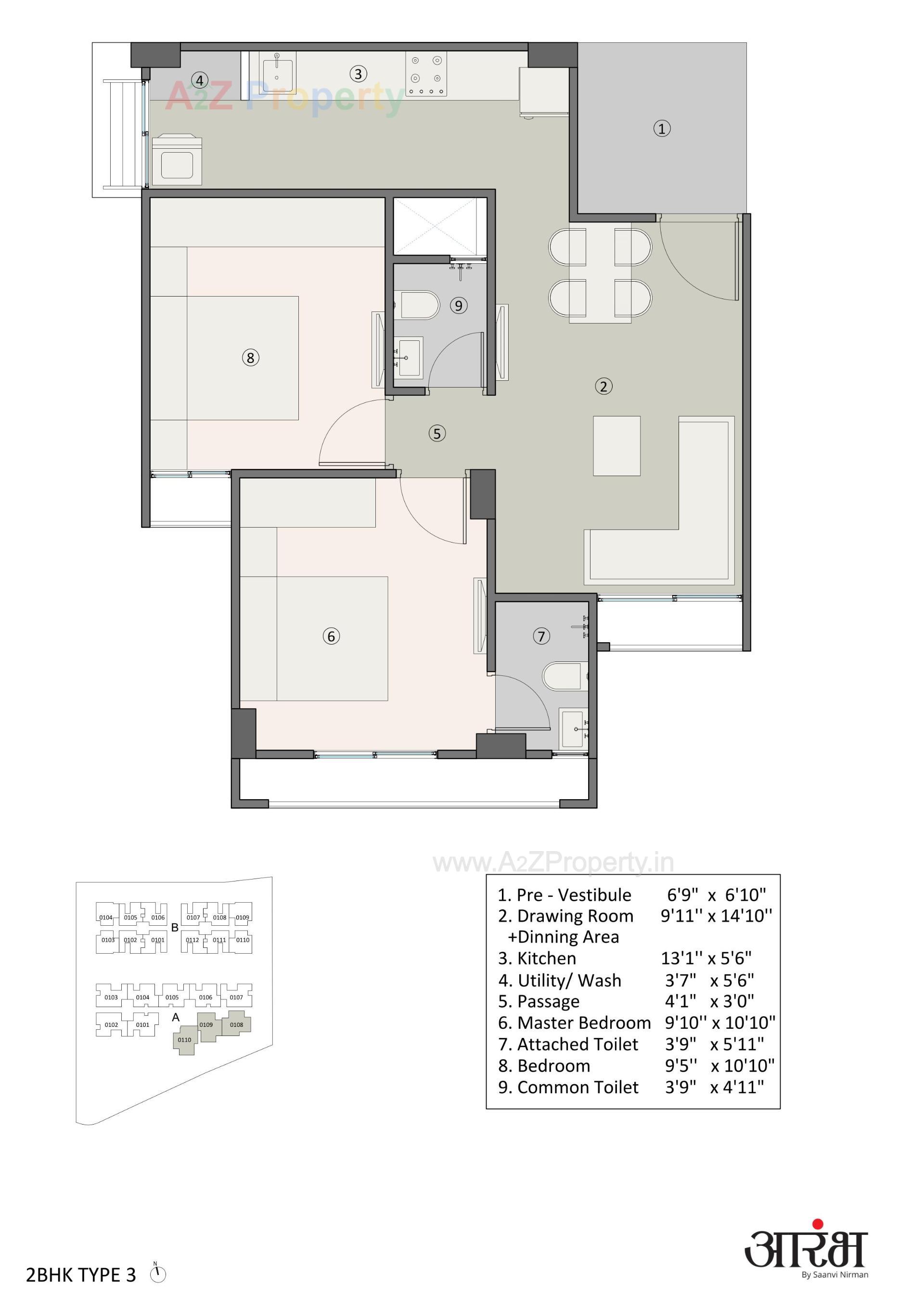 Layout of real estate project Aarambh located at Chandlodiya, Ahmedabad, Gujarat