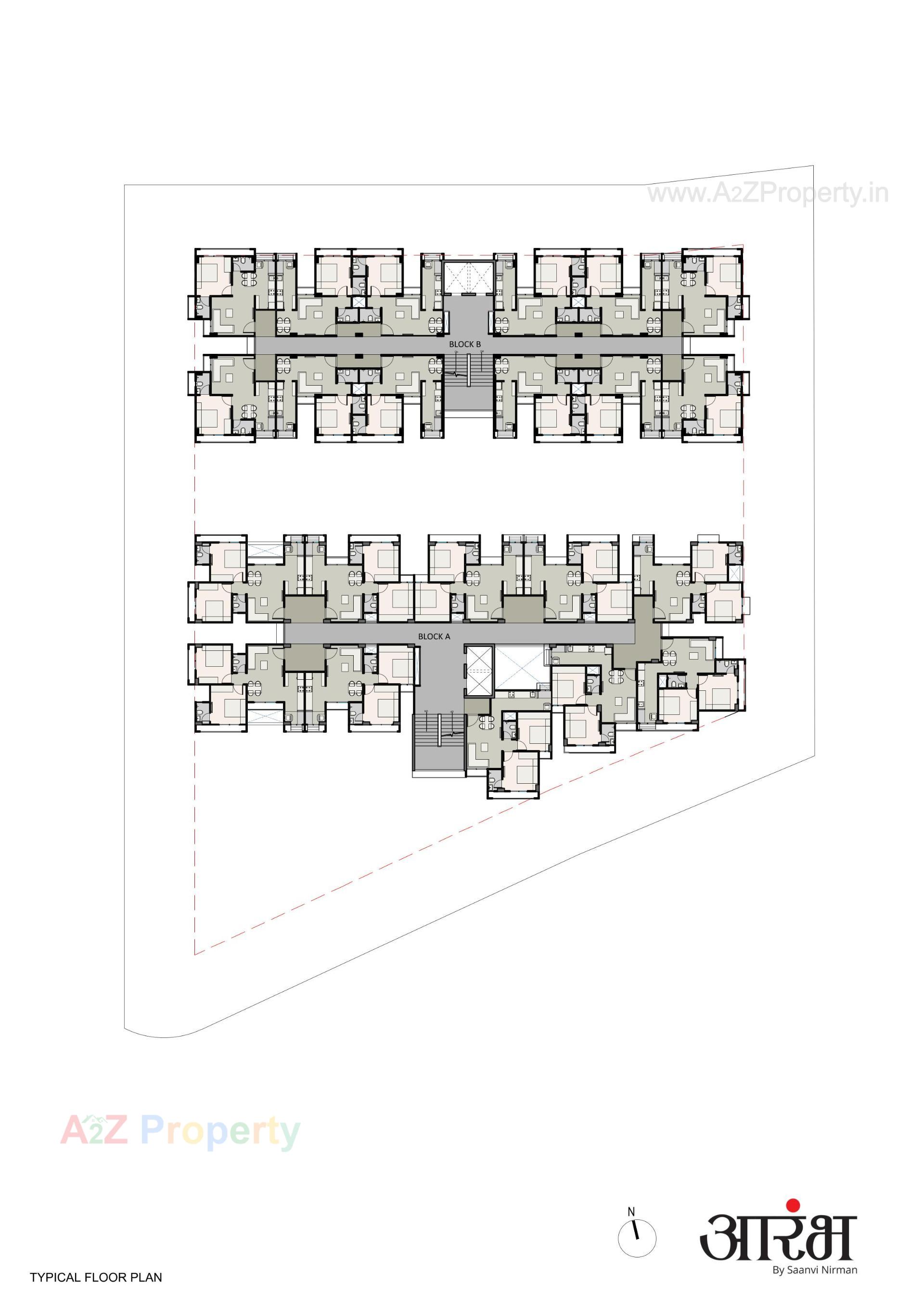 Layout of real estate project Aarambh located at Chandlodiya, Ahmedabad, Gujarat