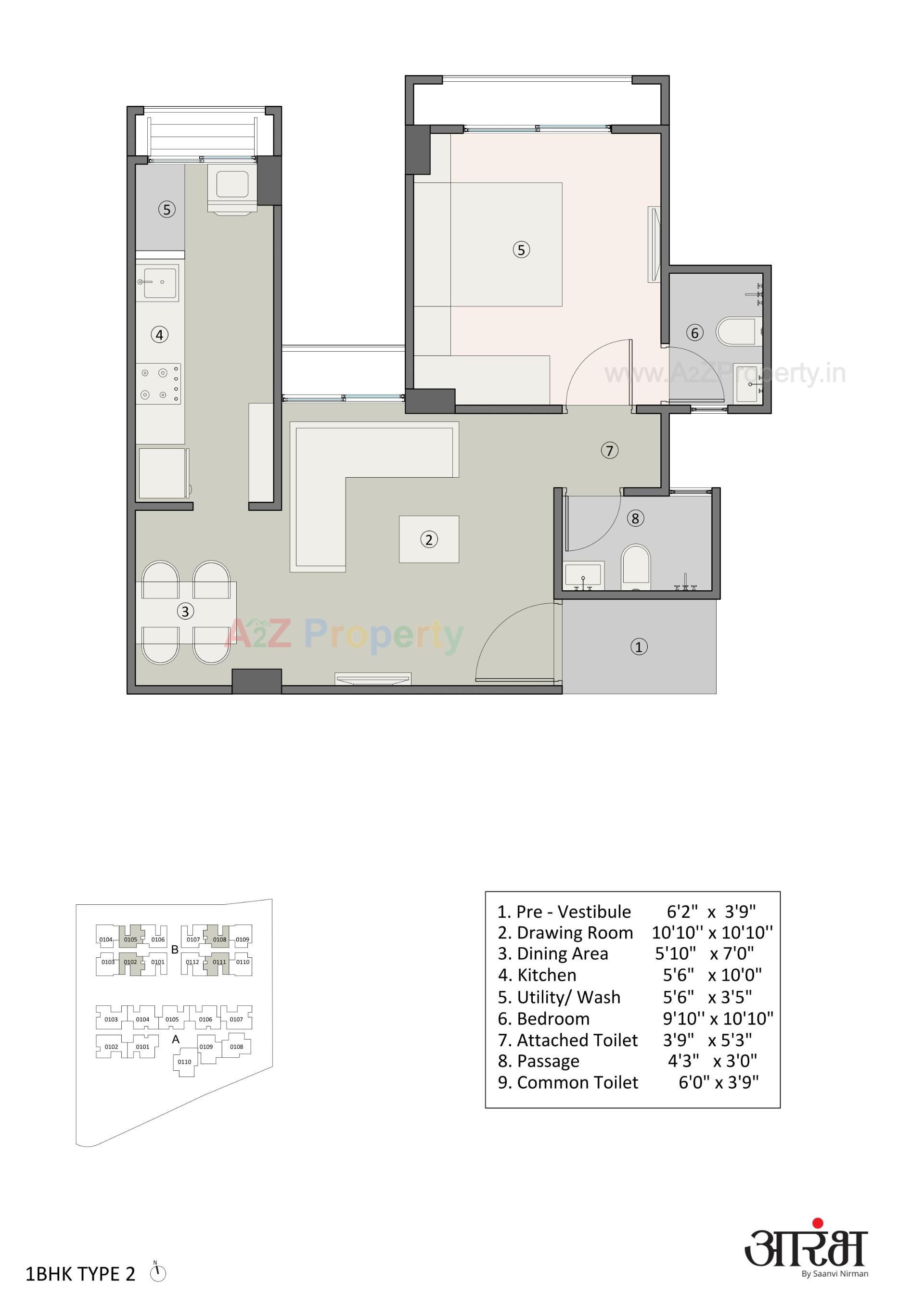 Layout of real estate project Aarambh located at Chandlodiya, Ahmedabad, Gujarat