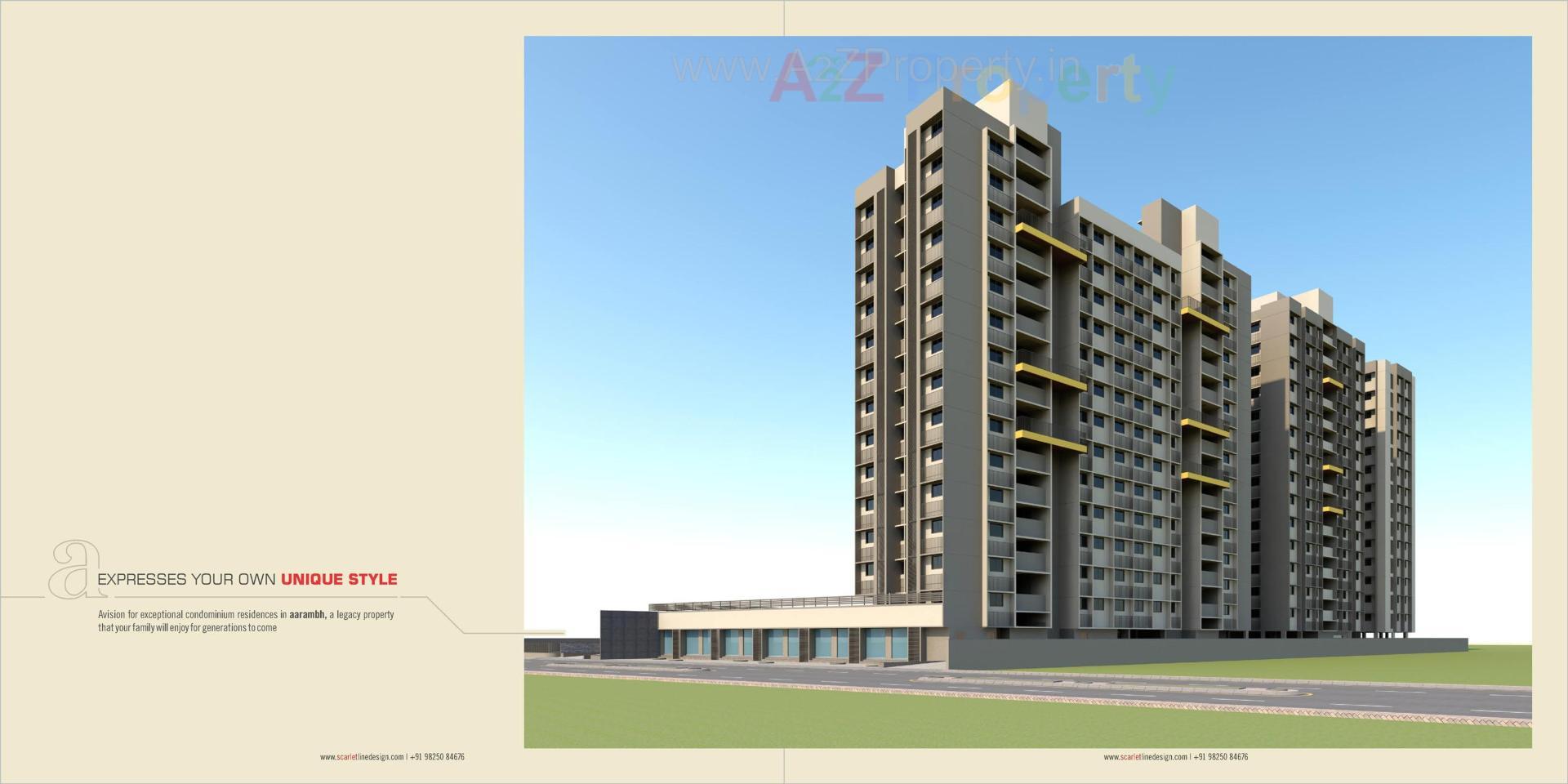 3D Elevation of real estate project Aarambh located at Fatehwadi, Ahmedabad, Gujarat