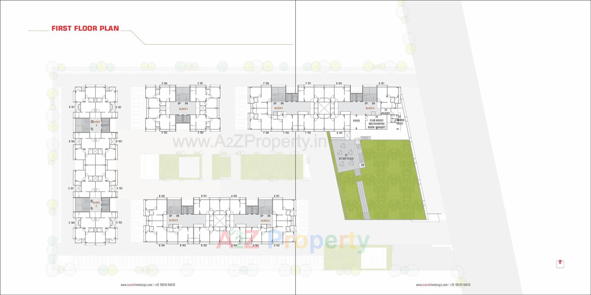 Layout of real estate project Aarambh located at Fatehwadi, Ahmedabad, Gujarat