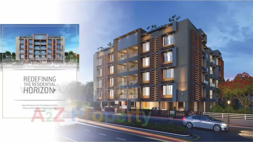3D Elevation of real estate project Aarav Arise located at Vastrapur, Ahmedabad, Gujarat