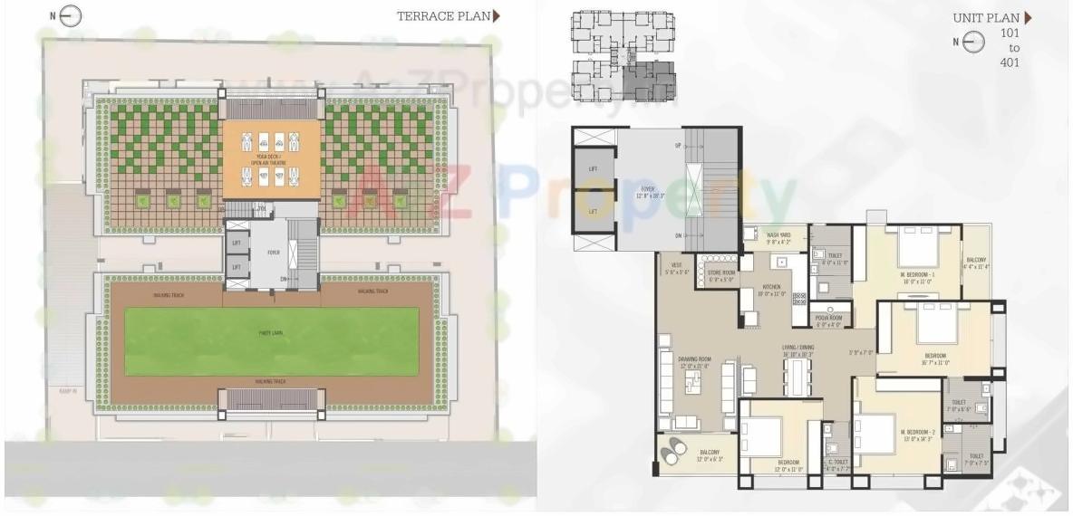 Layout of real estate project Aarav Arise located at Vastrapur, Ahmedabad, Gujarat