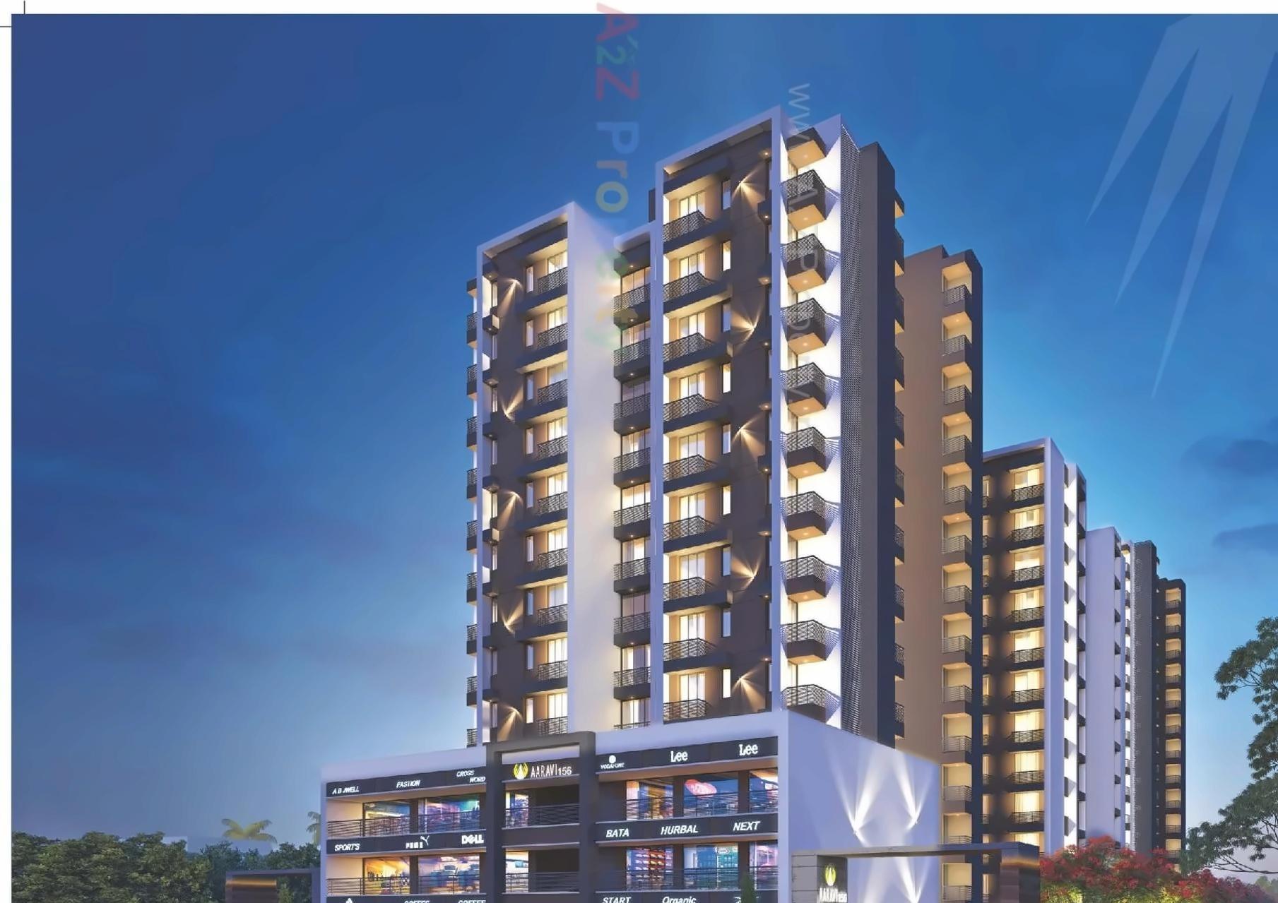 3D Elevation of real estate project Aaravi 1 located at Bopal, Ahmedabad, Gujarat