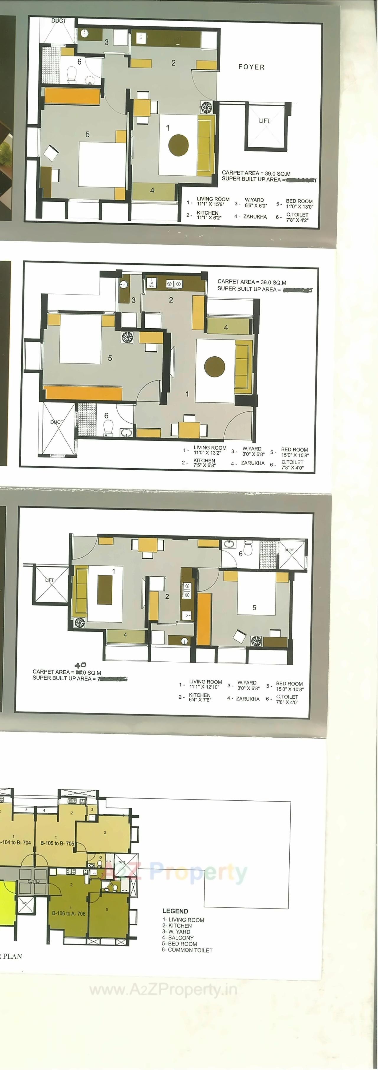 Layout of real estate project Aarna Fortune located at Bopal, Ahmedabad, Gujarat
