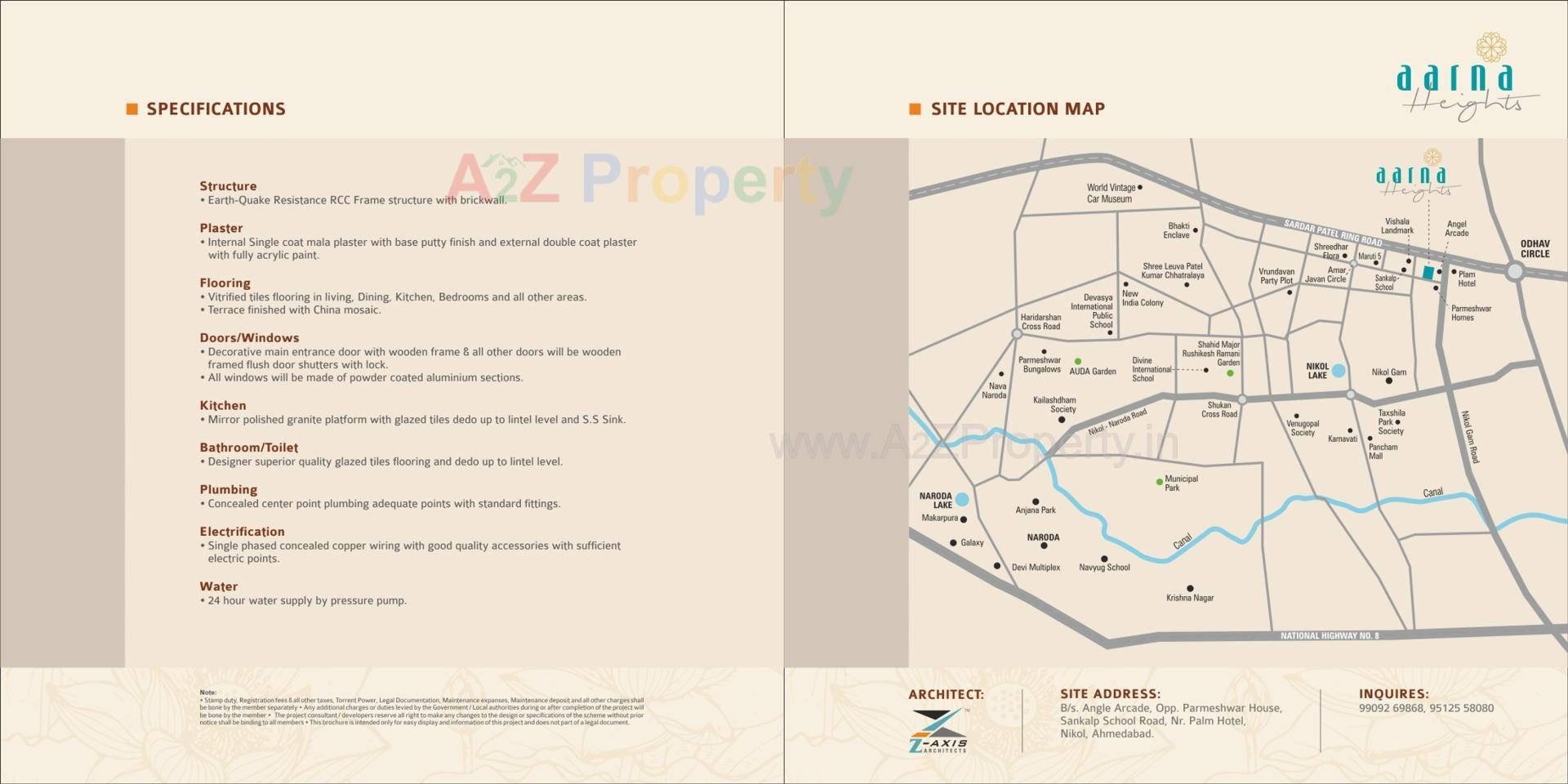  of real estate project Aarna Heights located at Nikol, Ahmedabad, Gujarat