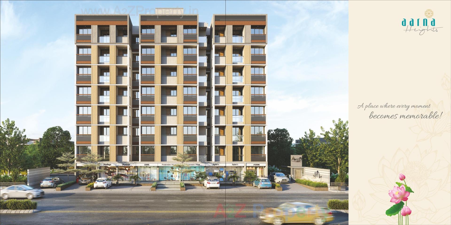 3D Elevation of real estate project Aarna Heights located at Nikol, Ahmedabad, Gujarat