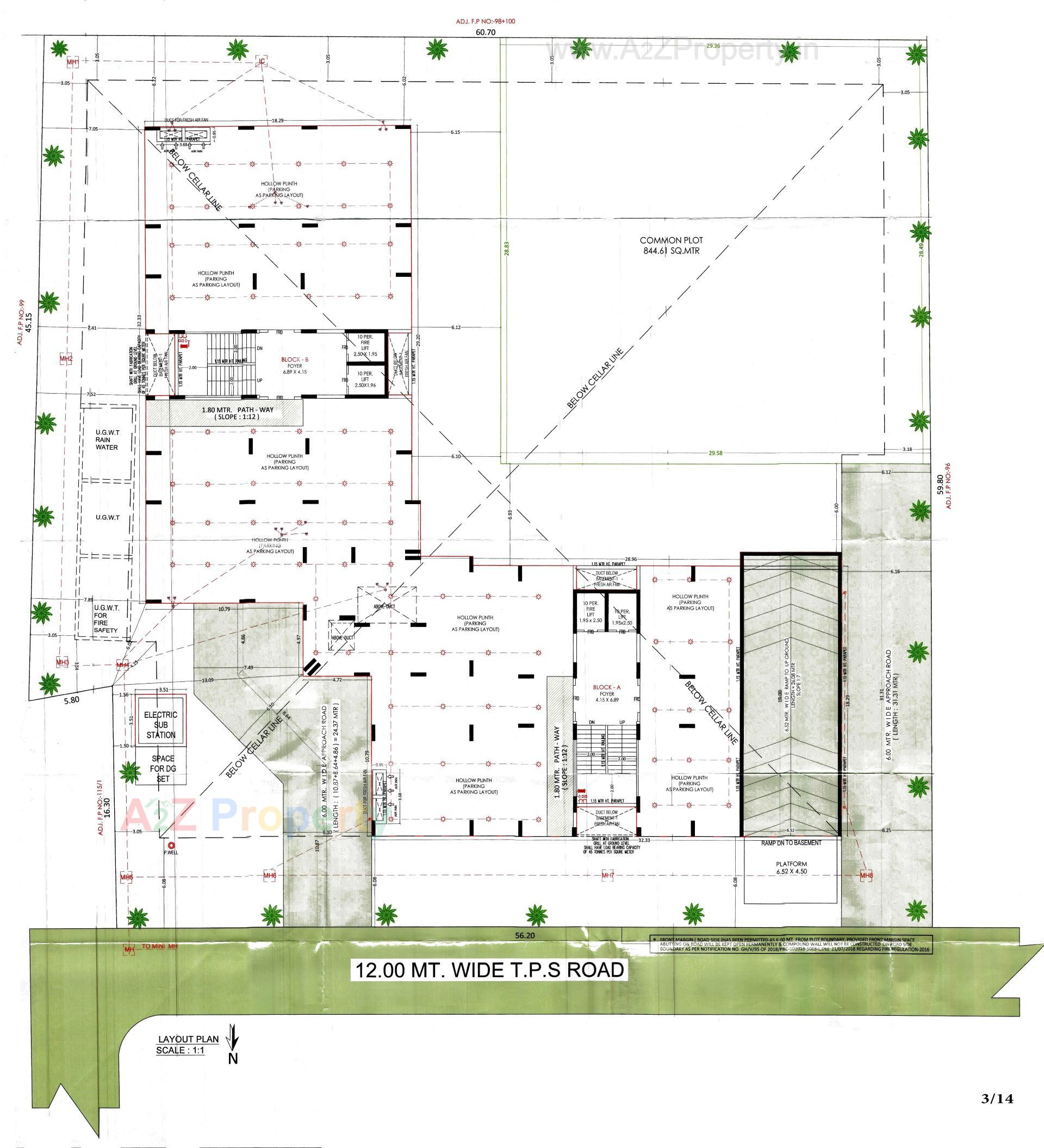 Layout of real estate project Aarohi Avinya located at Jodhpur, Ahmedabad, Gujarat