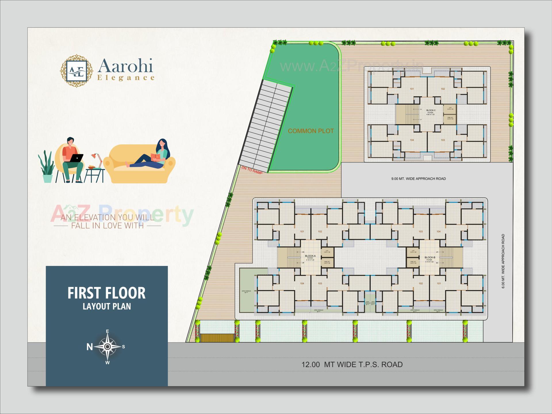 Layout of real estate project Aarohi Elegance located at Nikol, Ahmedabad, Gujarat