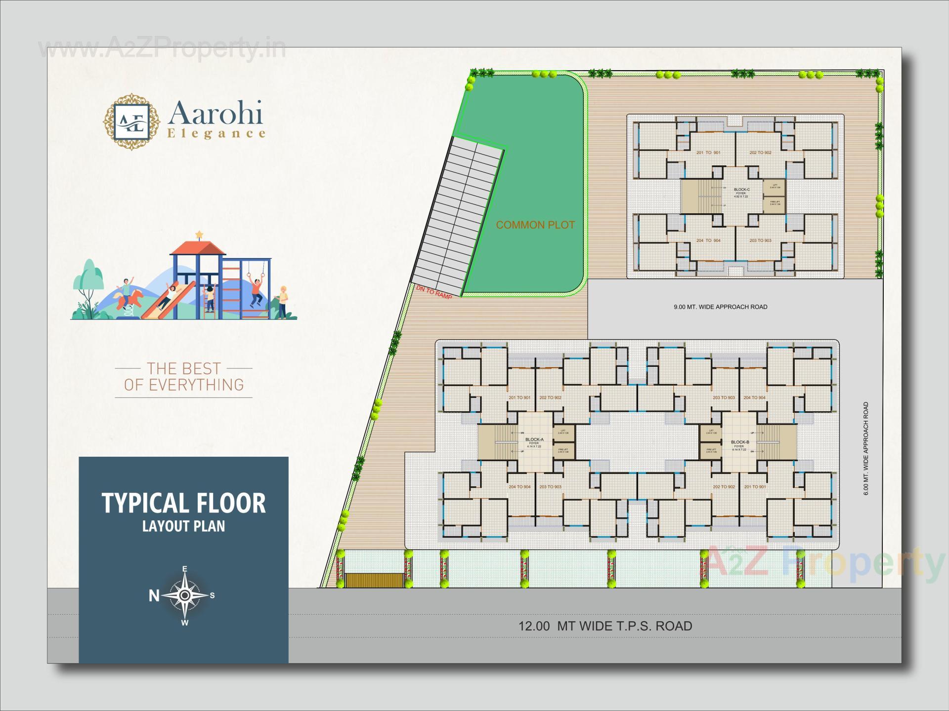Layout of real estate project Aarohi Elegance located at Nikol, Ahmedabad, Gujarat