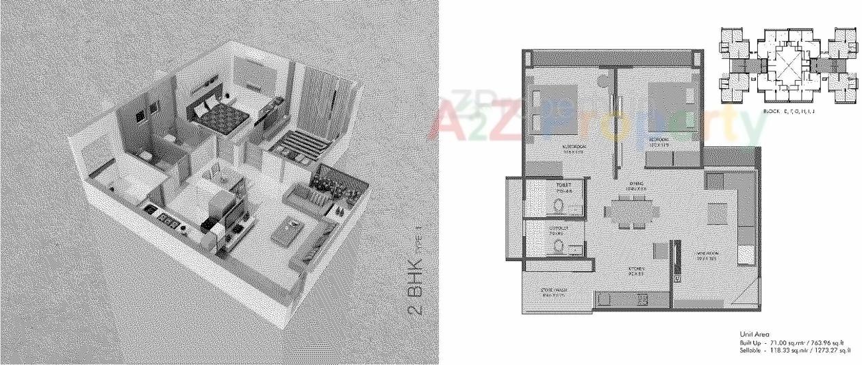 Layout of real estate project Aarohi Elysium located at Bopal, Ahmedabad, Gujarat