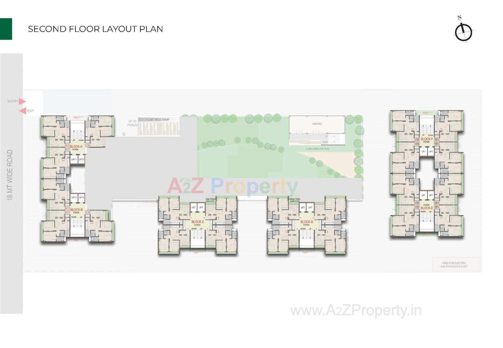 Layout of real estate project Aarohi Nimbus located at Ghuma, Ahmedabad, Gujarat