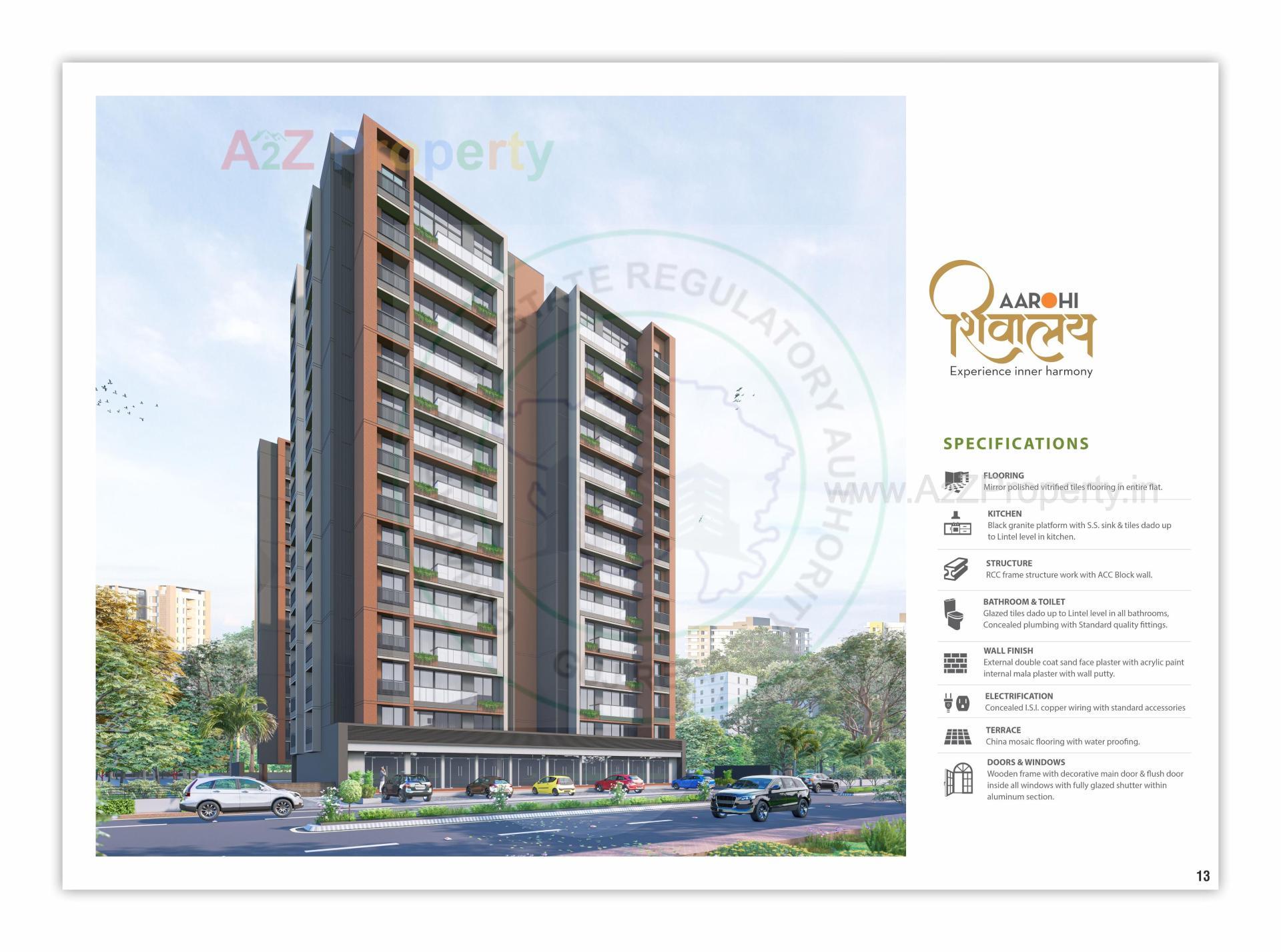 3D Elevation of real estate project Aarohi Shivalay located at Chandkheda, Ahmedabad, Gujarat