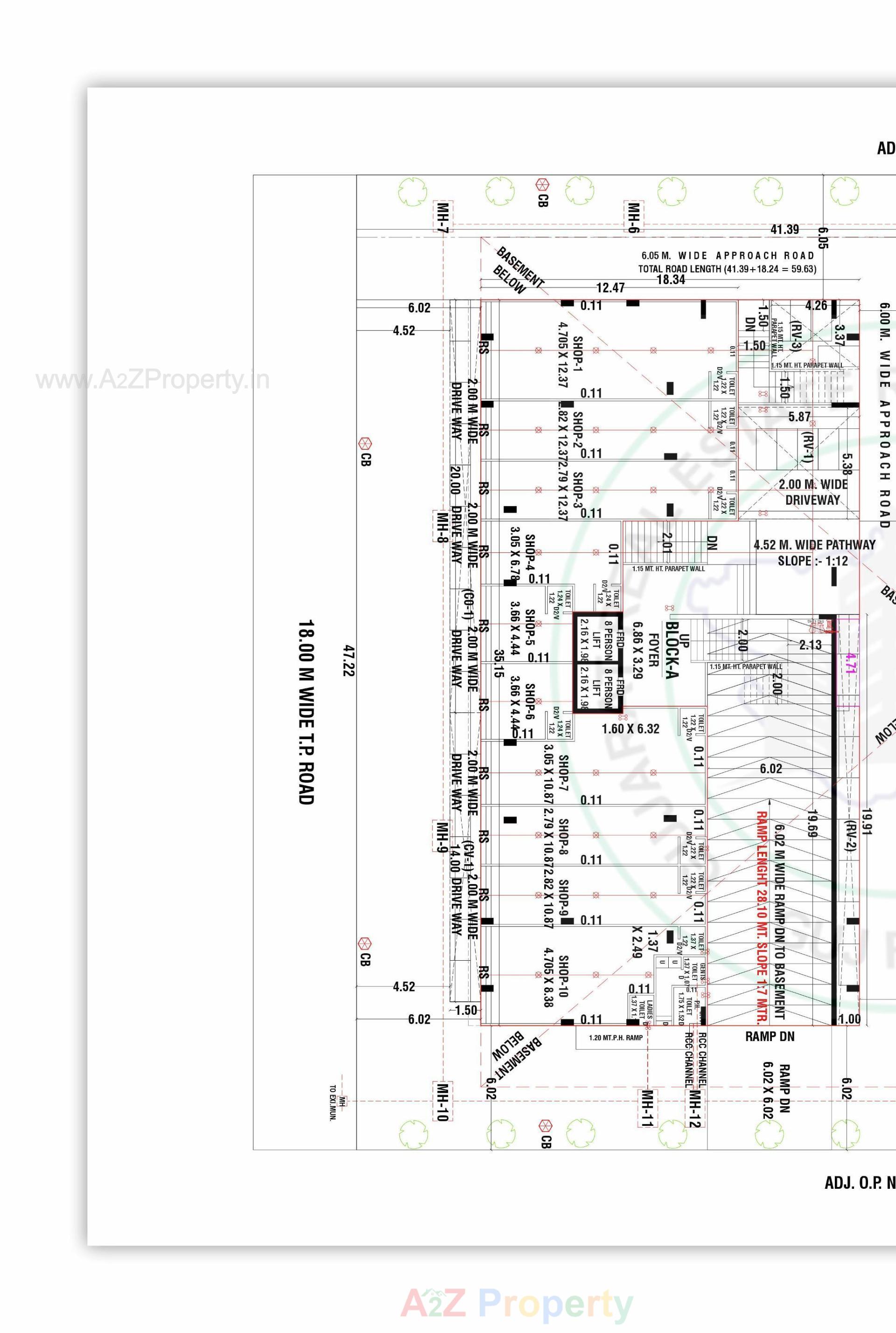 Layout of real estate project Aarohi Shivalay located at Chandkheda, Ahmedabad, Gujarat