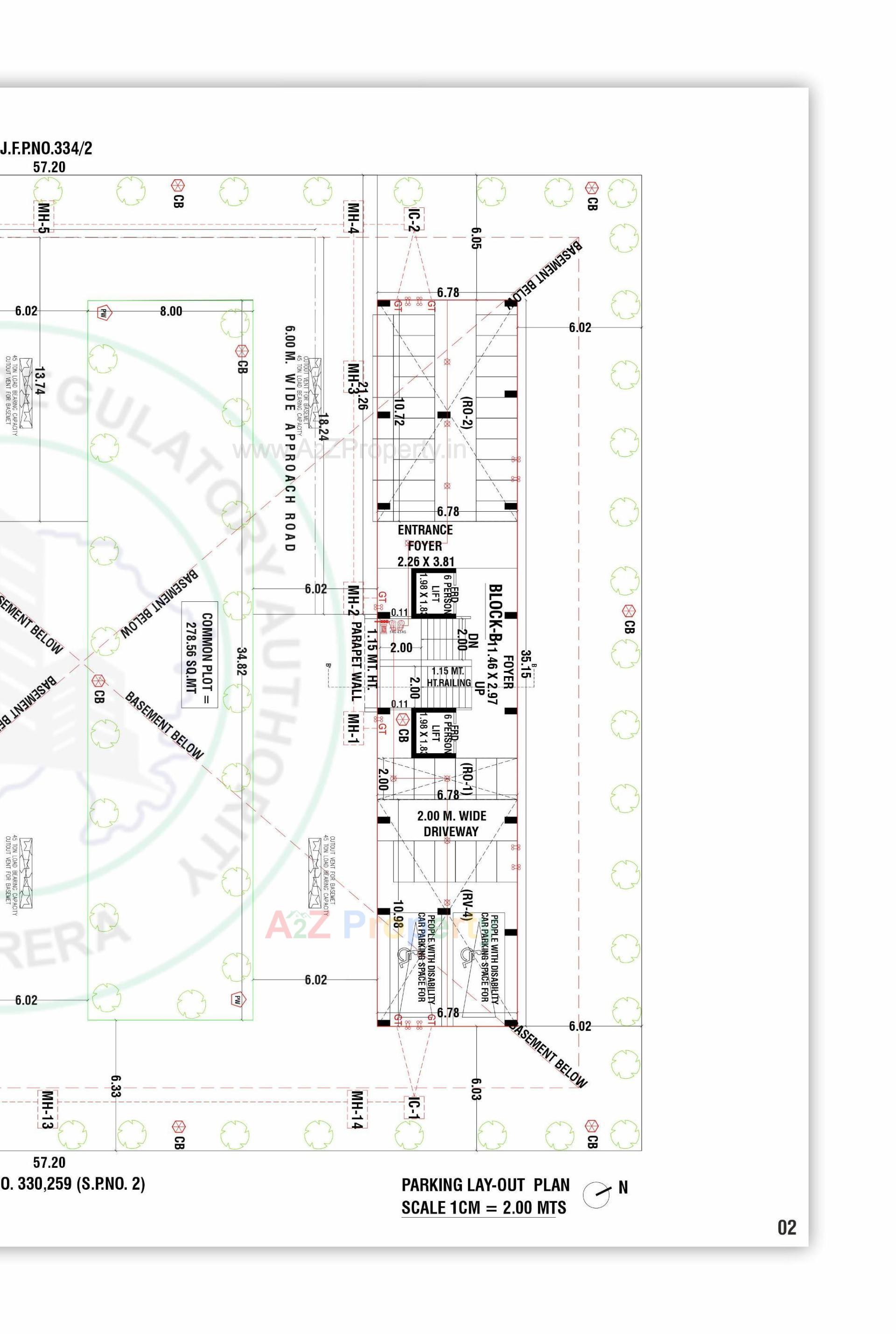 Layout of real estate project Aarohi Shivalay located at Chandkheda, Ahmedabad, Gujarat