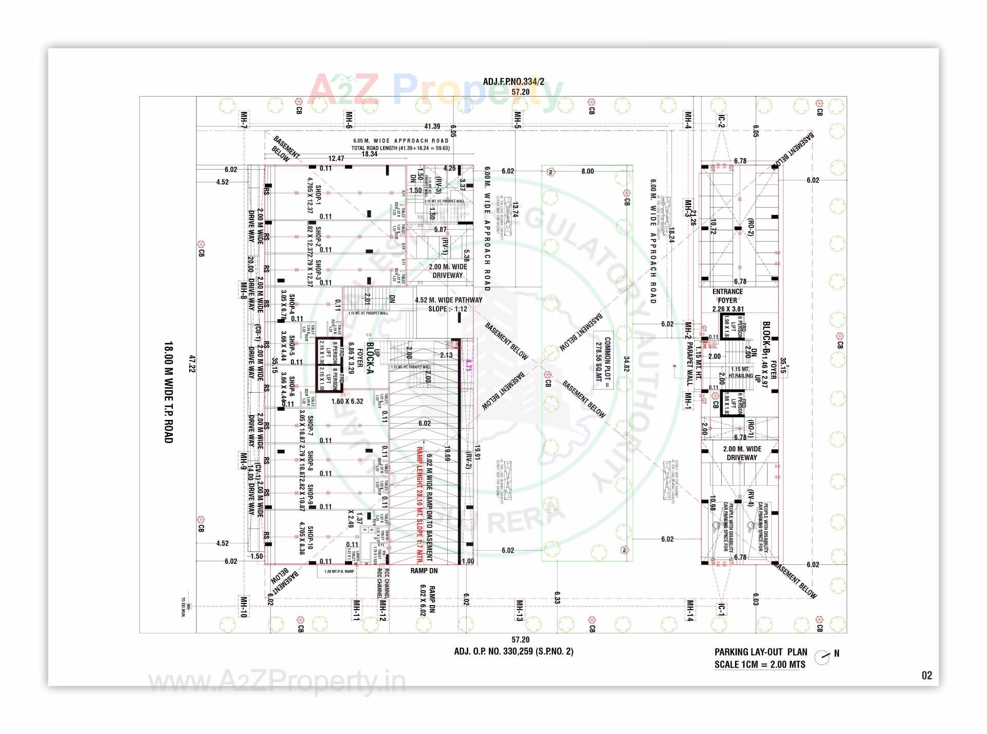 Layout of real estate project Aarohi Shivalay located at Chandkheda, Ahmedabad, Gujarat