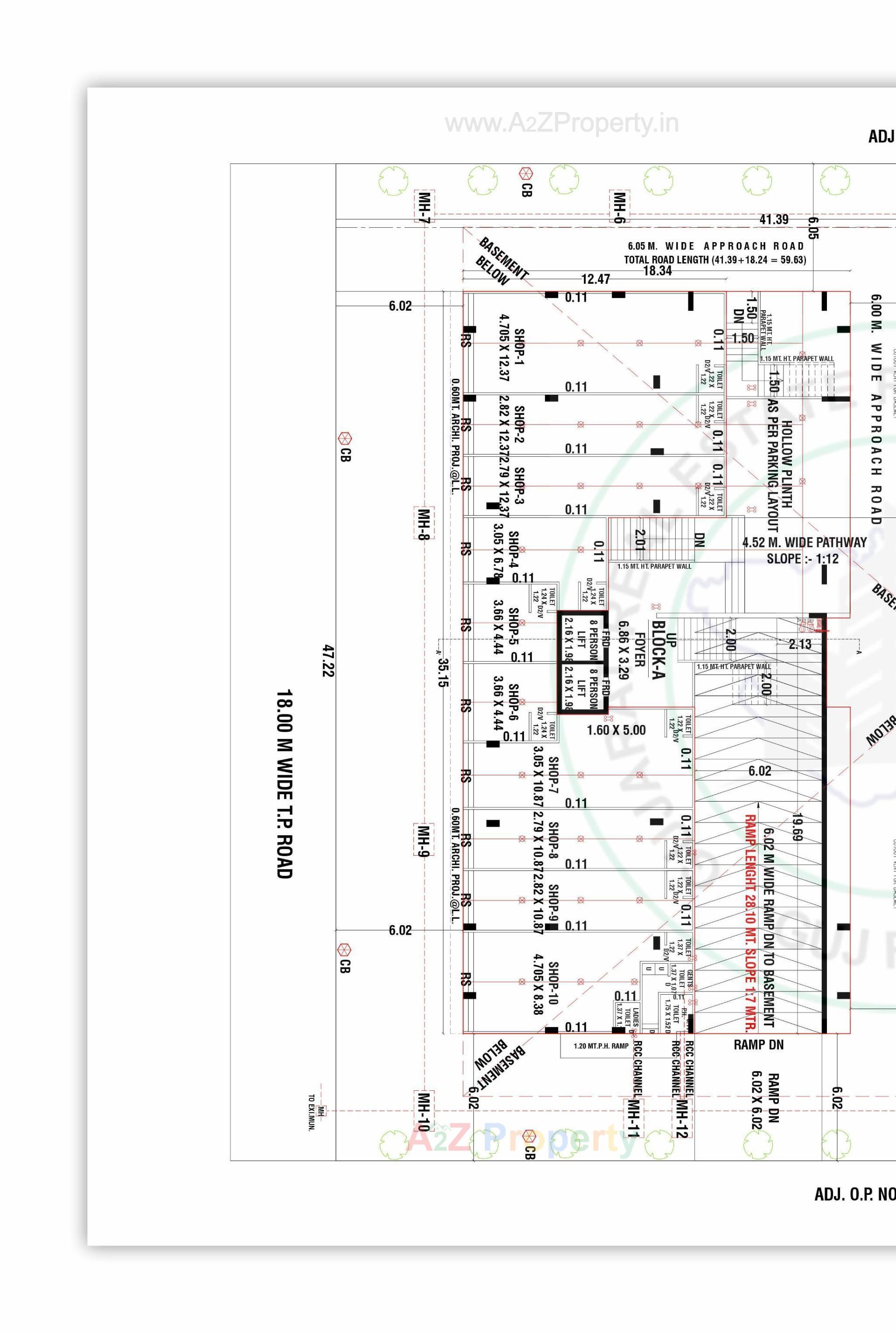 Layout of real estate project Aarohi Shivalay located at Chandkheda, Ahmedabad, Gujarat