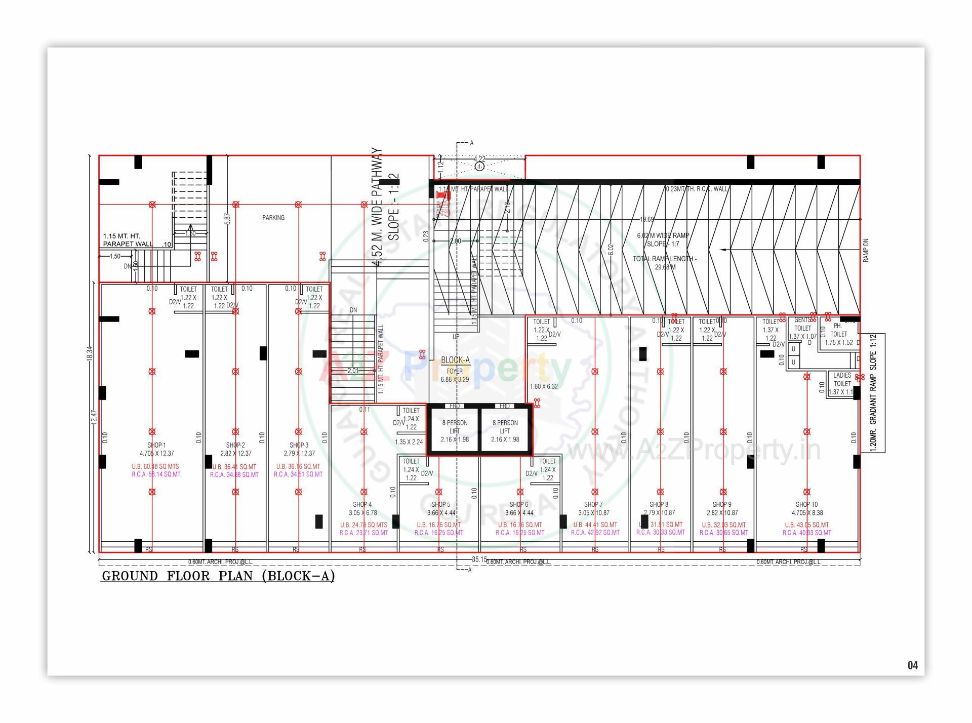 Layout of real estate project Aarohi Shivalay located at Chandkheda, Ahmedabad, Gujarat