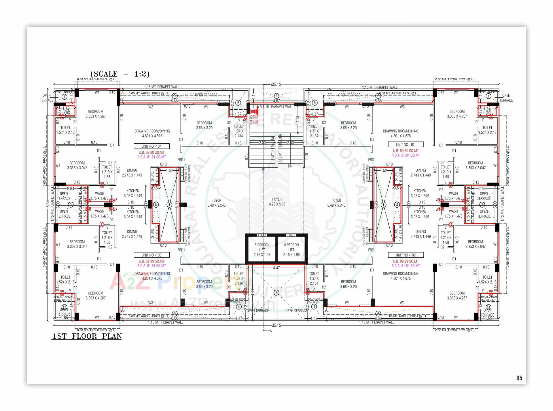 Layout of real estate project Aarohi Shivalay located at Chandkheda, Ahmedabad, Gujarat