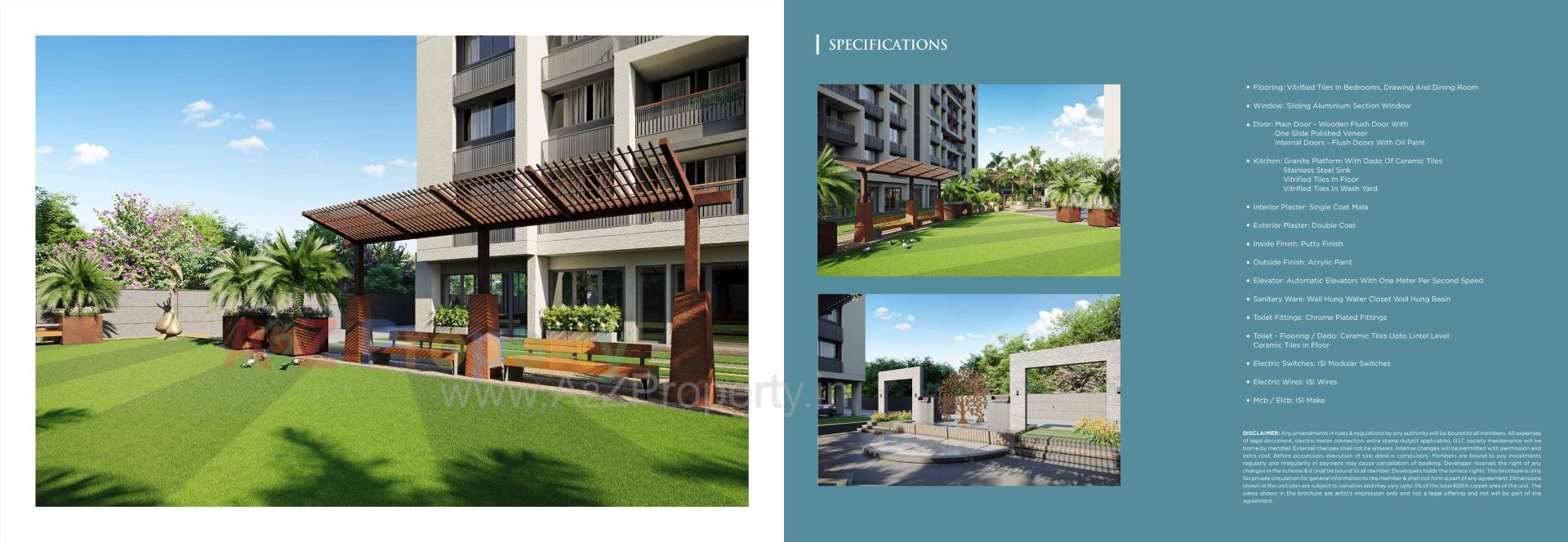 3D Elevation of real estate project Aarohi Vivianna located at Ghuma, Ahmedabad, Gujarat