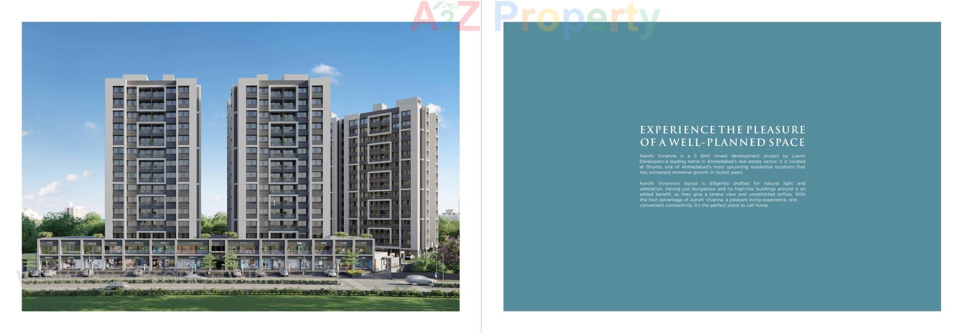 3D Elevation of real estate project Aarohi Vivianna located at Ghuma, Ahmedabad, Gujarat