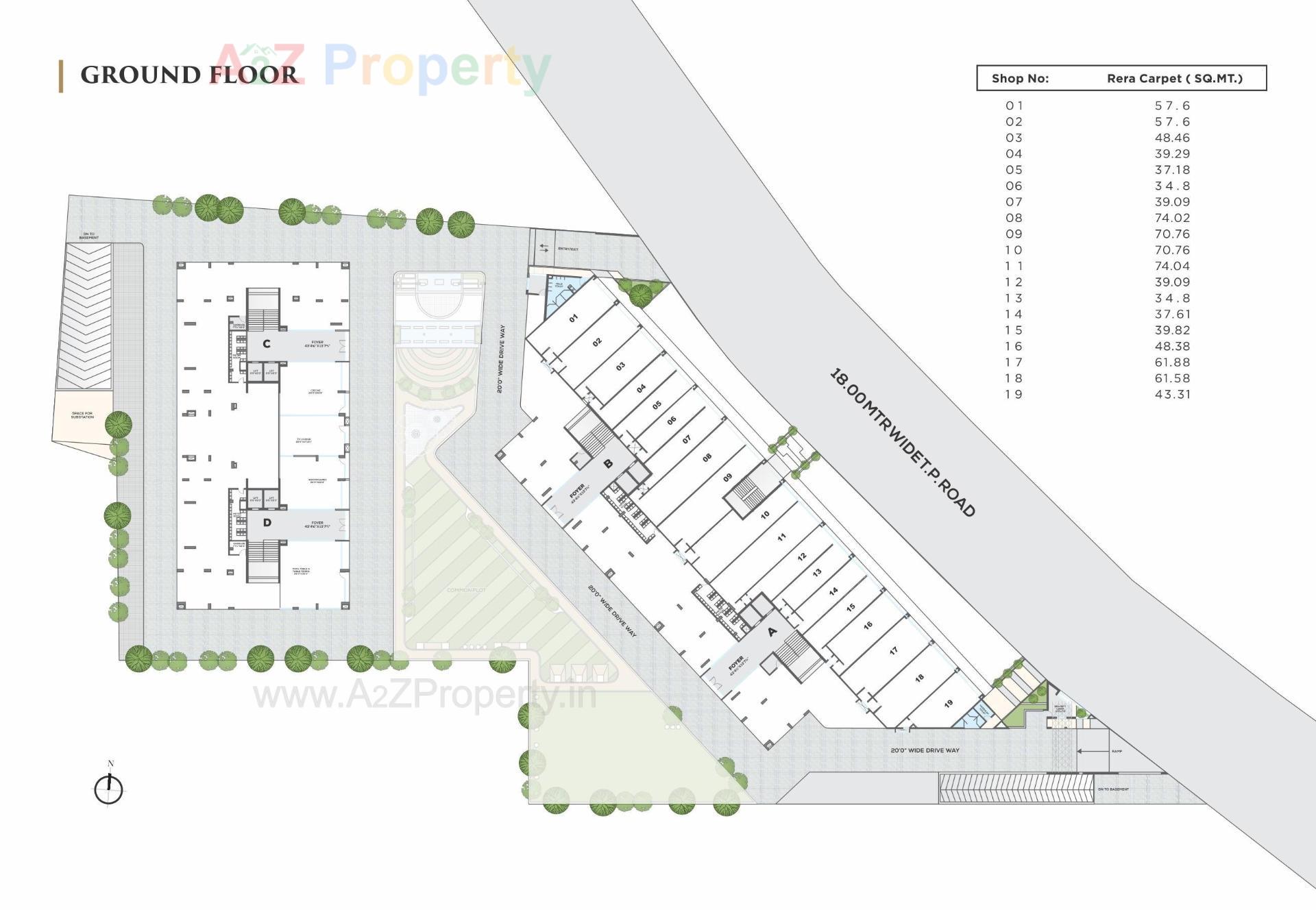 Layout of real estate project Aarohi Vivianna located at Ghuma, Ahmedabad, Gujarat