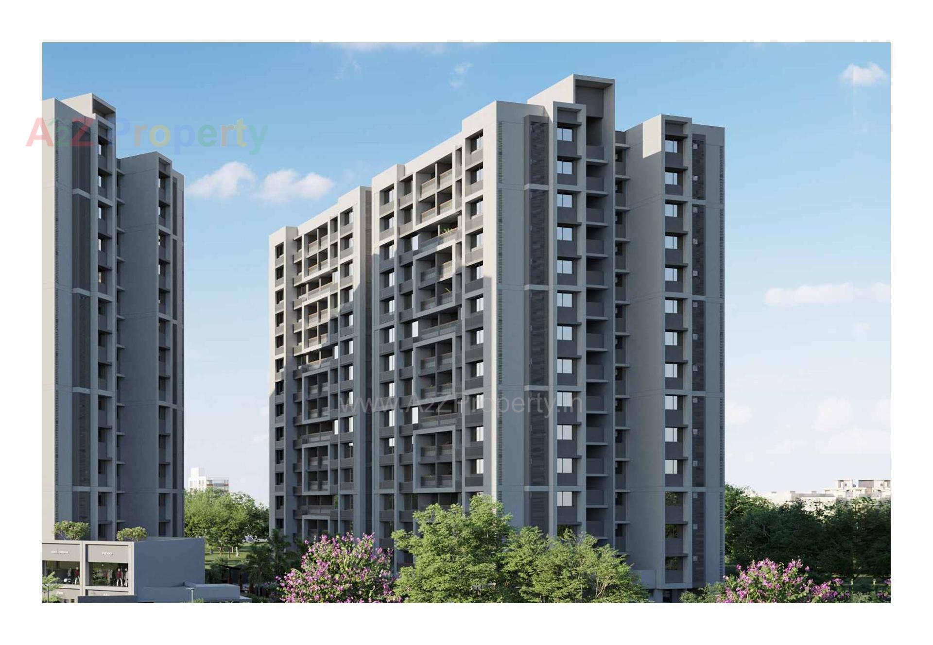 3D Elevation of real estate project Aarohi Vivianna located at Ghuma, Ahmedabad, Gujarat