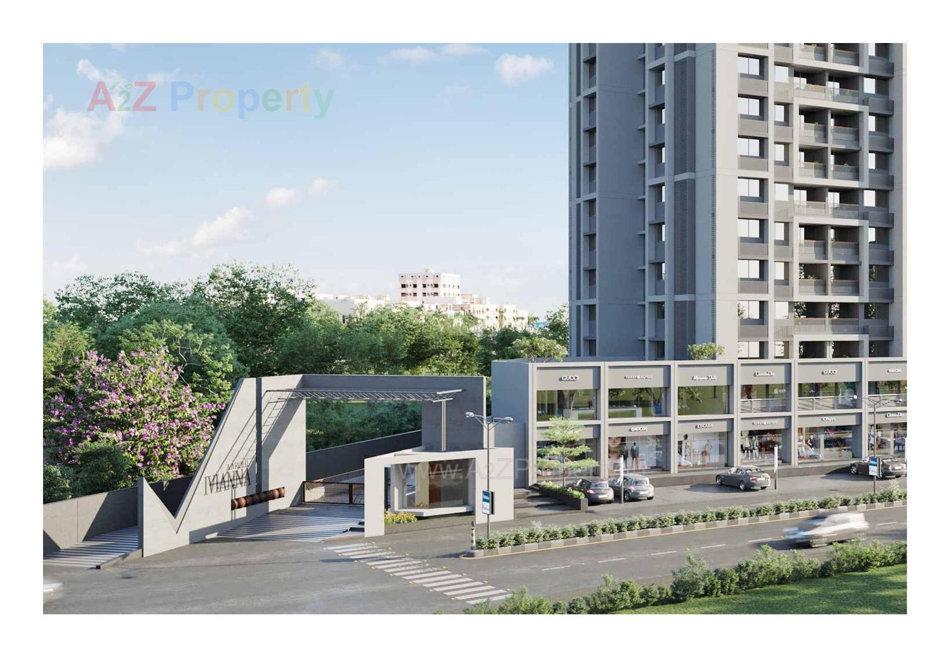 3D Elevation of real estate project Aarohi Vivianna located at Ghuma, Ahmedabad, Gujarat