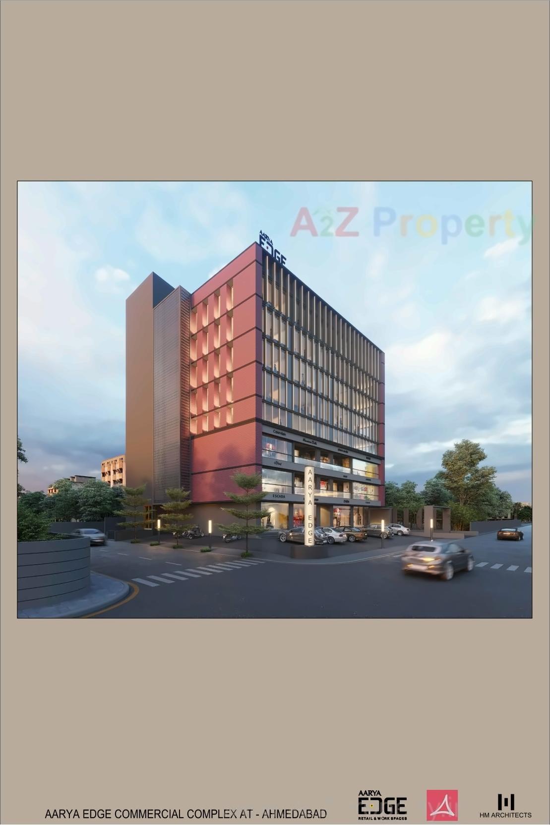 3D Elevation of real estate project Aarya Edge located at Bopal, Ahmedabad, Gujarat