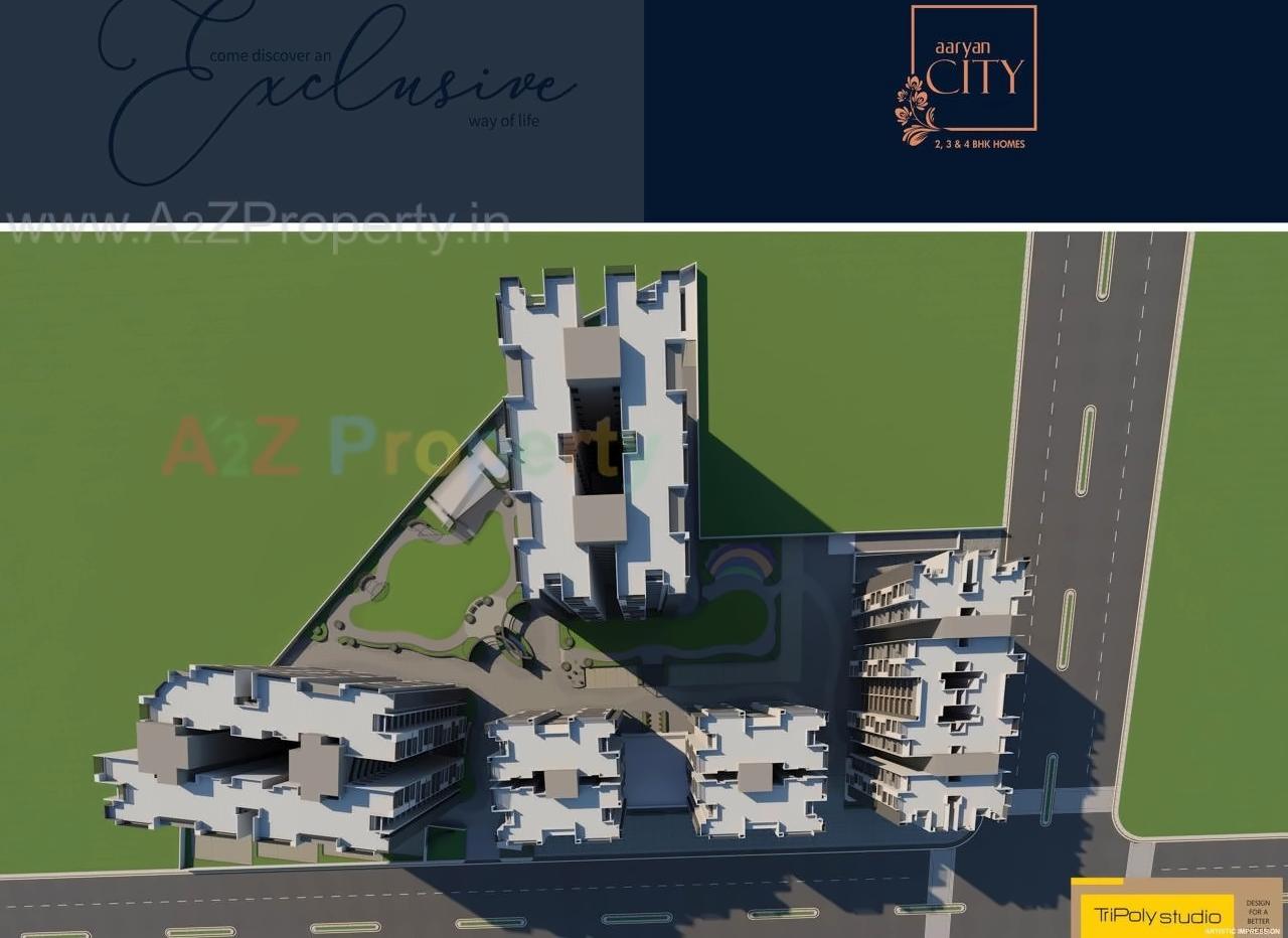 Layout of real estate project Aaryan City located at Gota, Ahmedabad, Gujarat