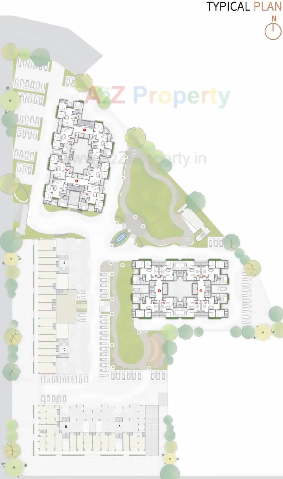 Layout of real estate project Aaryan City located at Gota, Ahmedabad, Gujarat