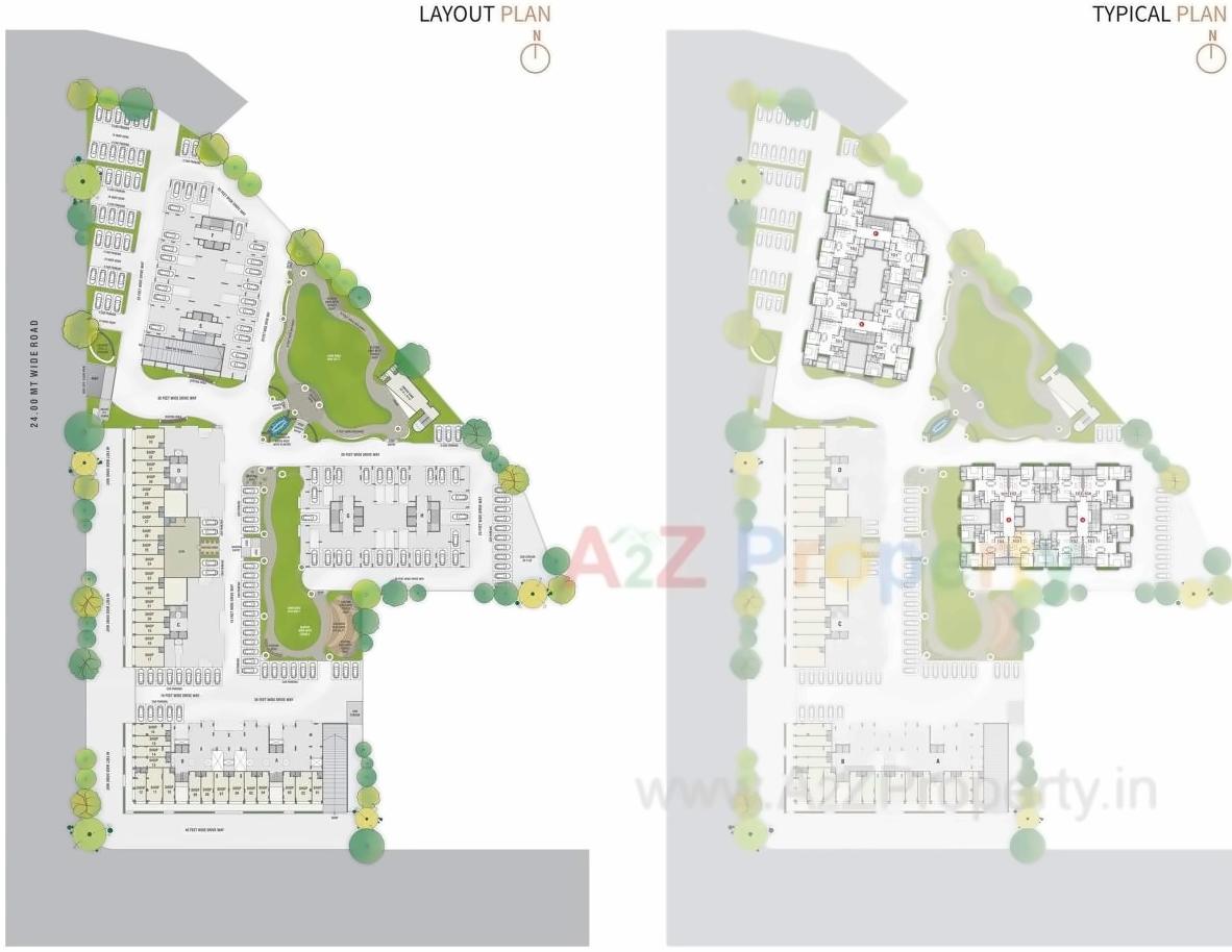 Layout of real estate project Aaryan City located at Gota, Ahmedabad, Gujarat