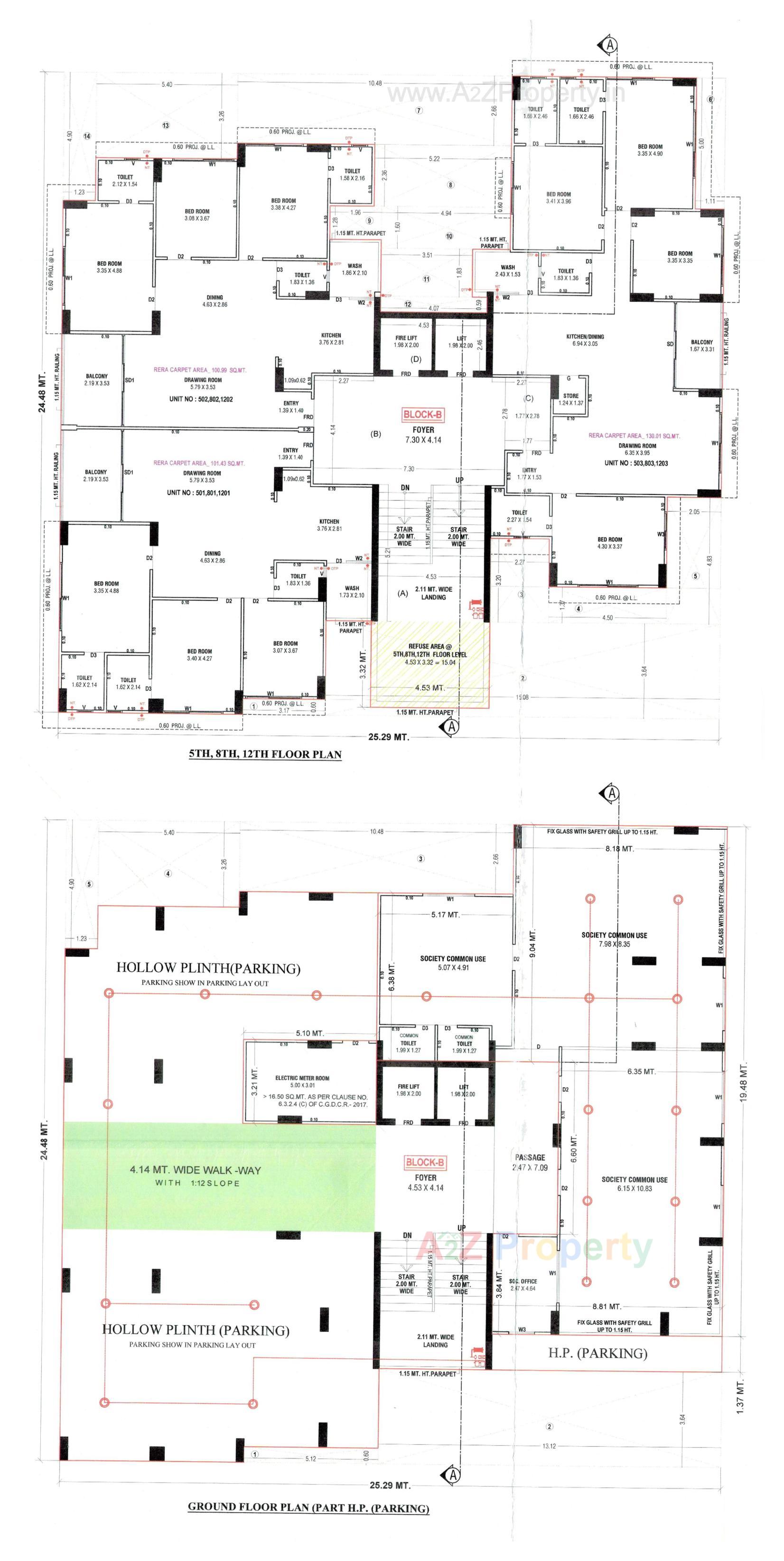 Layout of real estate project Aaryan Elan located at Jagatpur, Ahmedabad, Gujarat