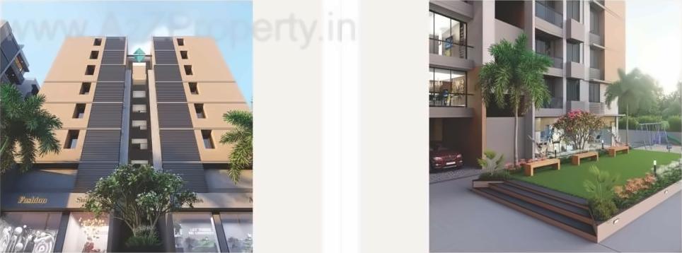 3D Elevation of real estate project Aaryan Emerald located at City, Ahmedabad, Gujarat