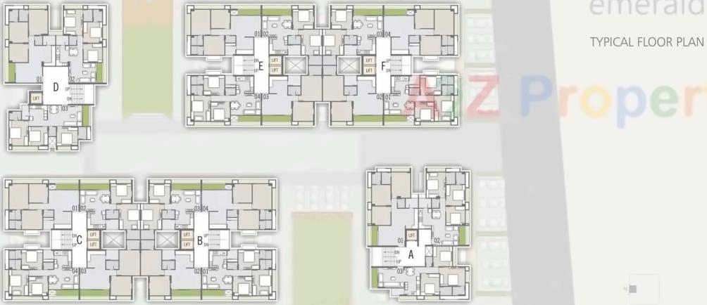 Layout of real estate project Aaryan Emerald located at City, Ahmedabad, Gujarat