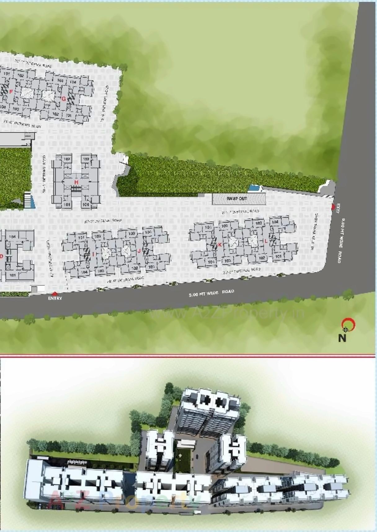 Layout of real estate project Aaryan Gloria located at Anjar, Ahmedabad, Gujarat