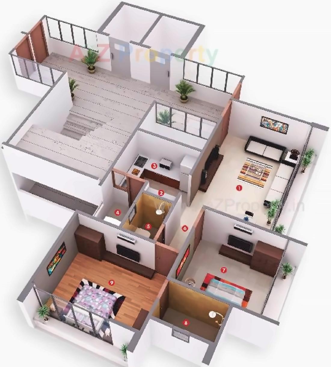 Layout of real estate project Aaryan Gloria located at Anjar, Ahmedabad, Gujarat